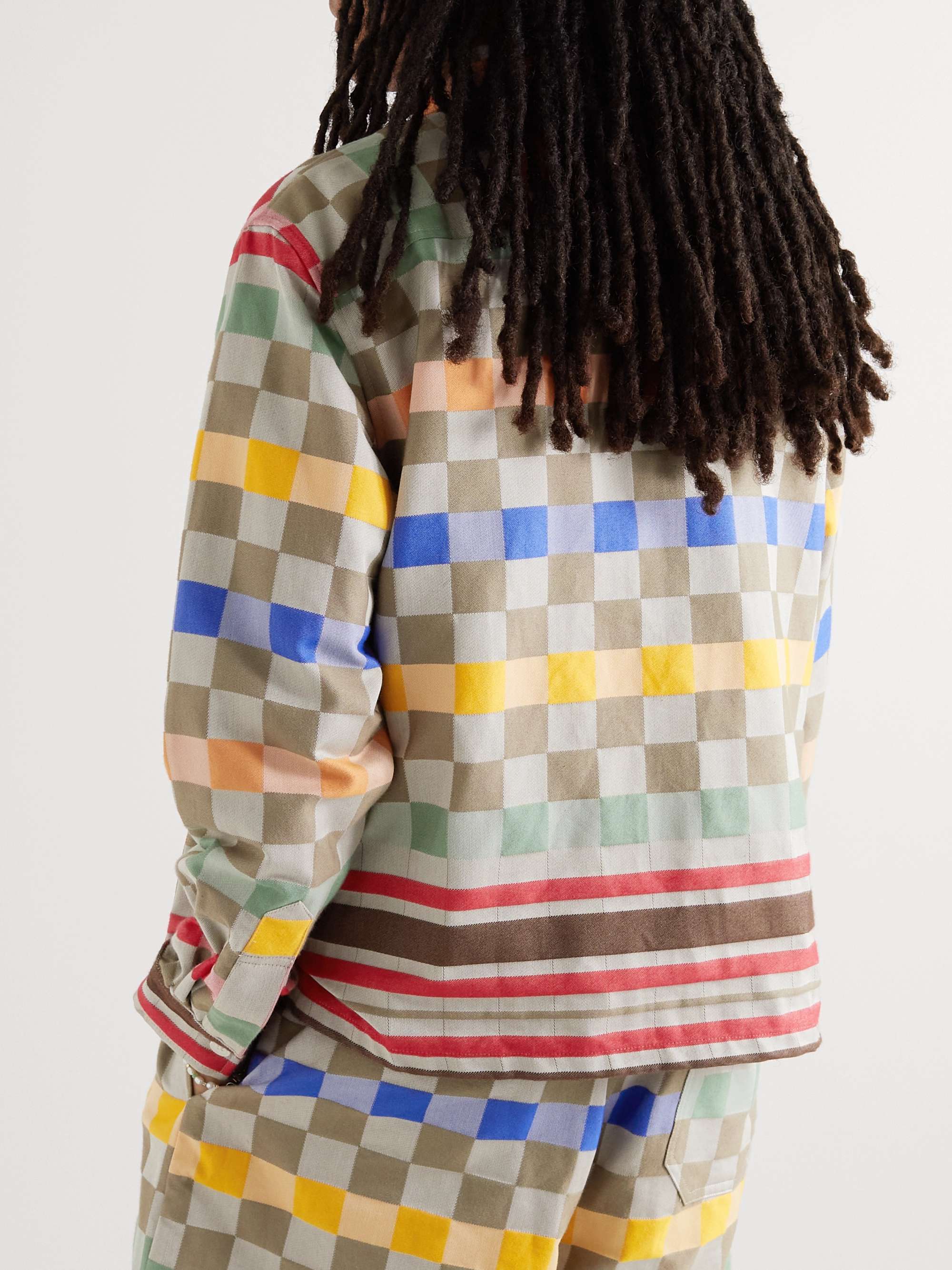 BODE Checked Cotton-Canvas Overshirt