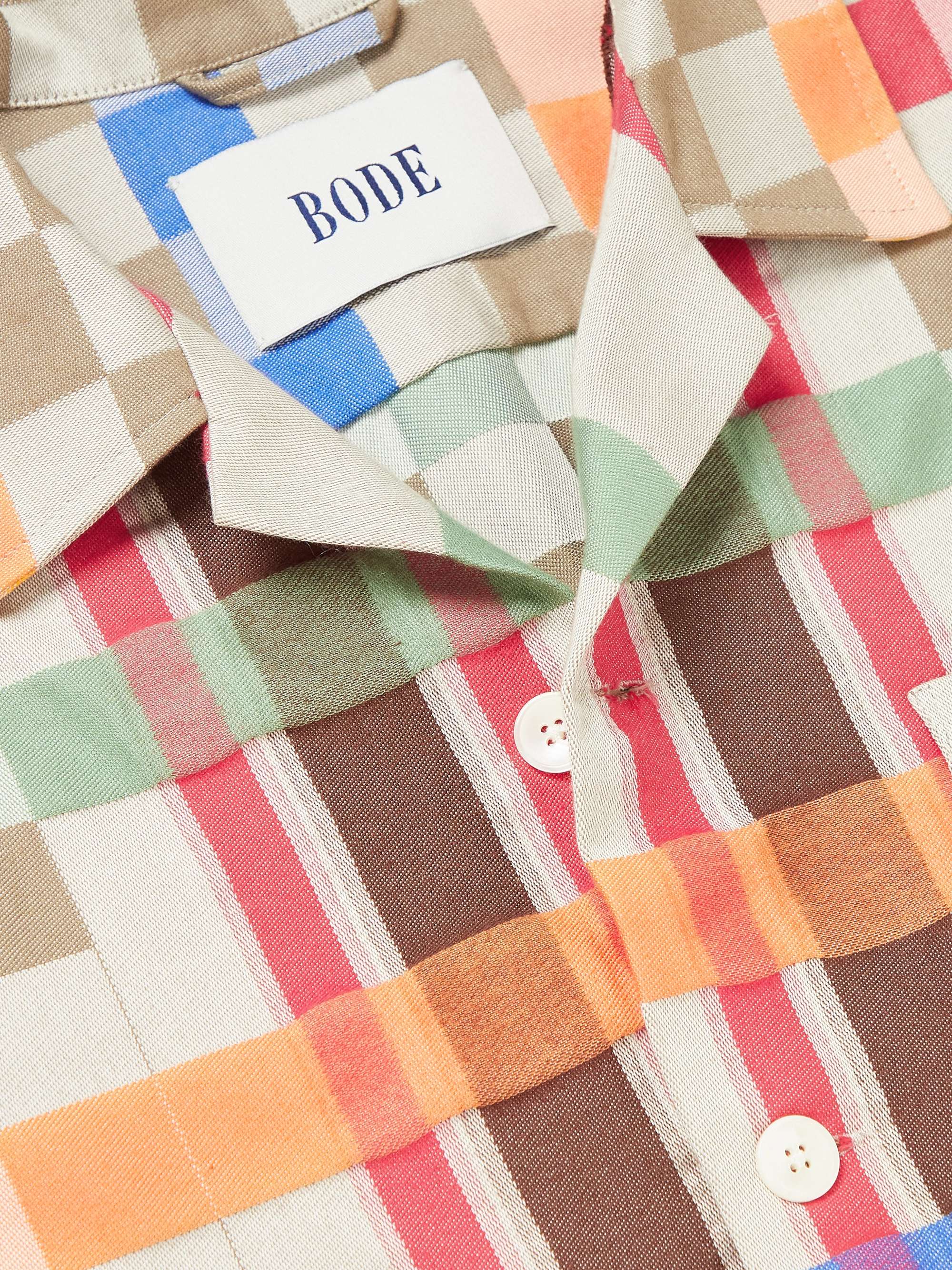 BODE Checked Cotton-Canvas Overshirt