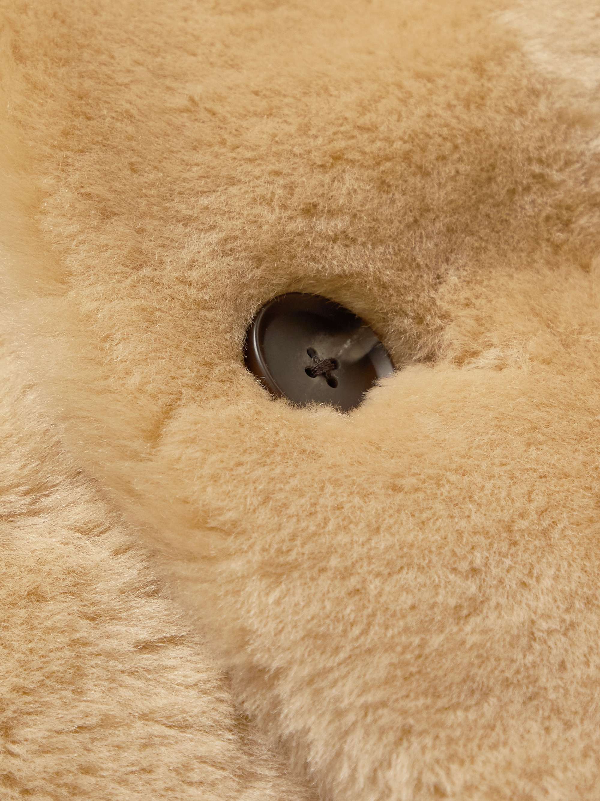 BODE Teddy Belted Shearling Coat