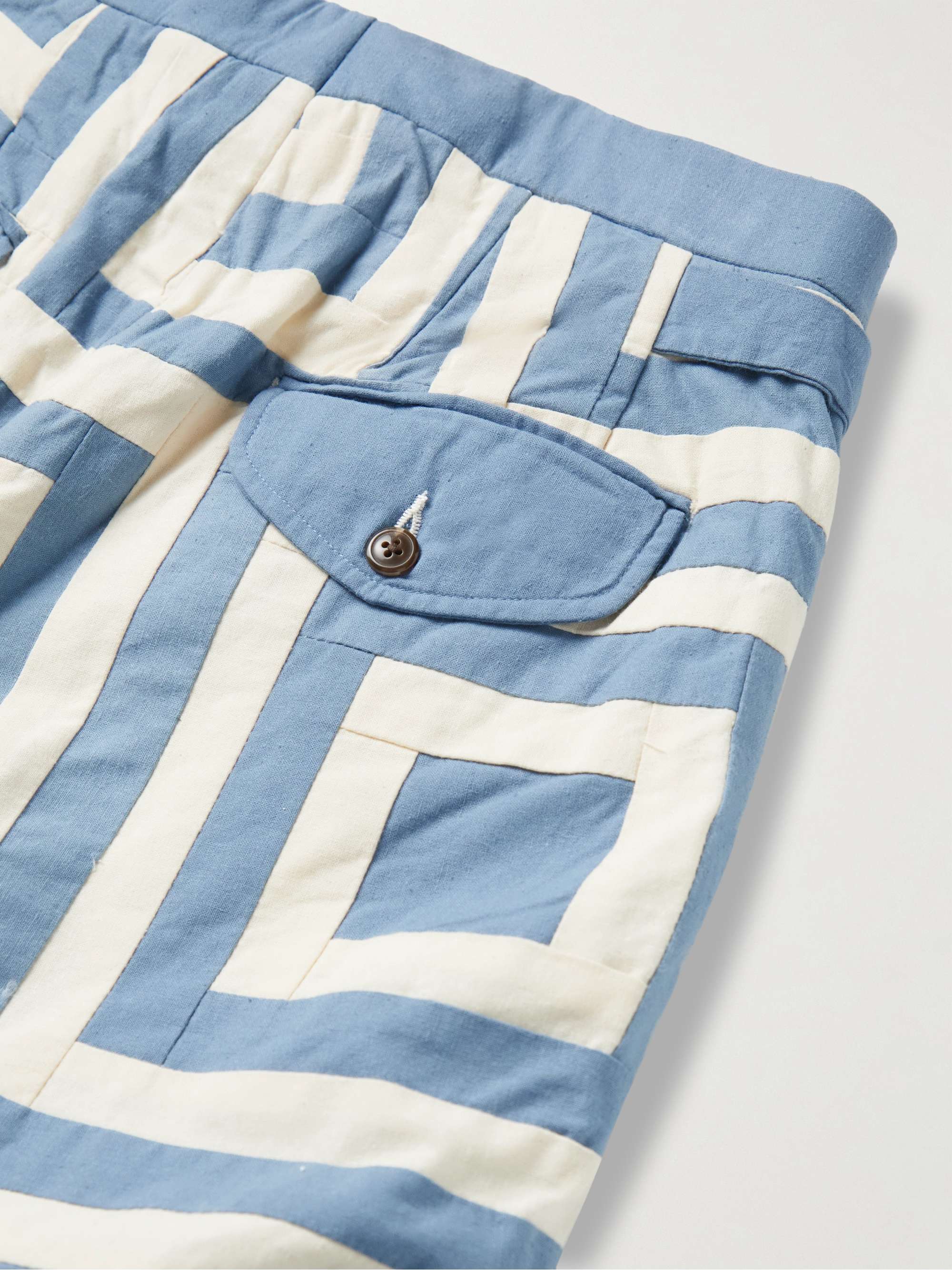BODE White House Steps Straight-Leg Quilted Cotton Trousers