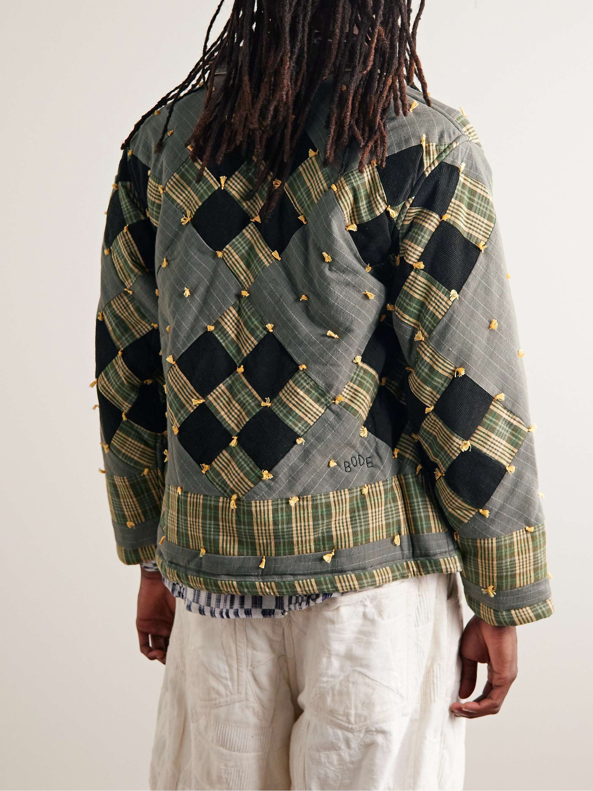 BODE Patchwork  Corduroy-Trimmed Cotton Jacket