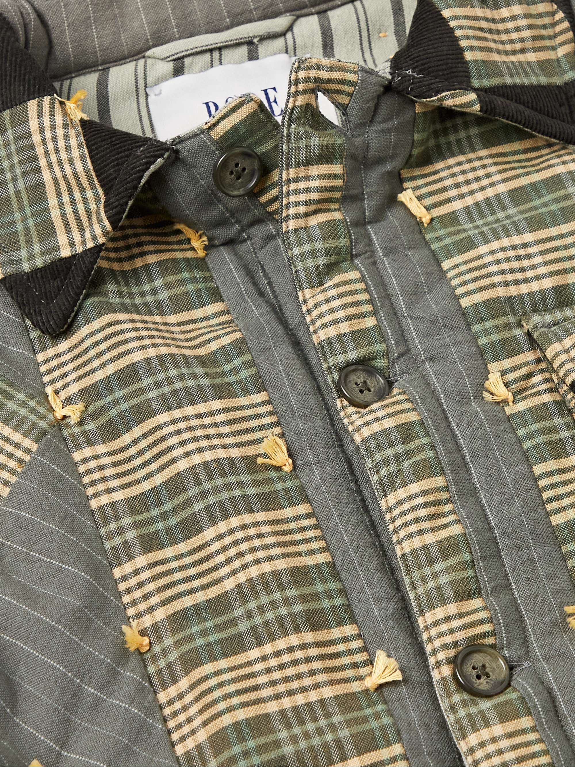 BODE Patchwork  Corduroy-Trimmed Cotton Jacket
