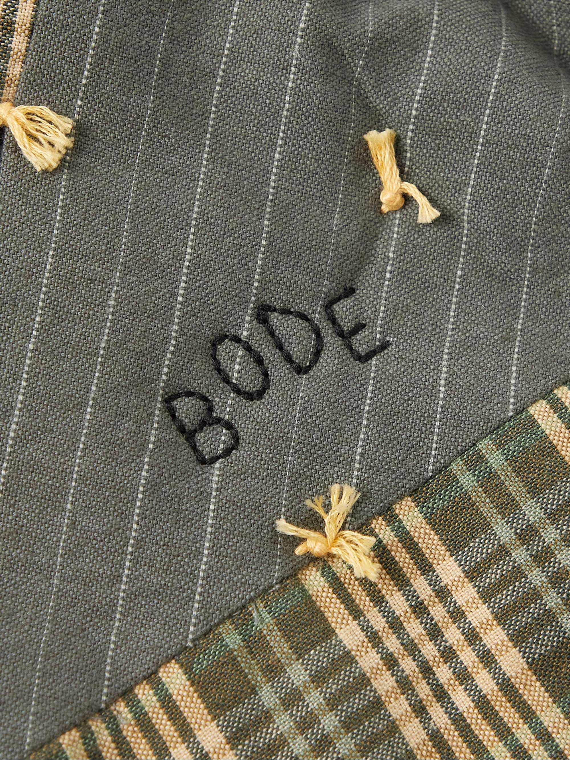 BODE Patchwork  Corduroy-Trimmed Cotton Jacket