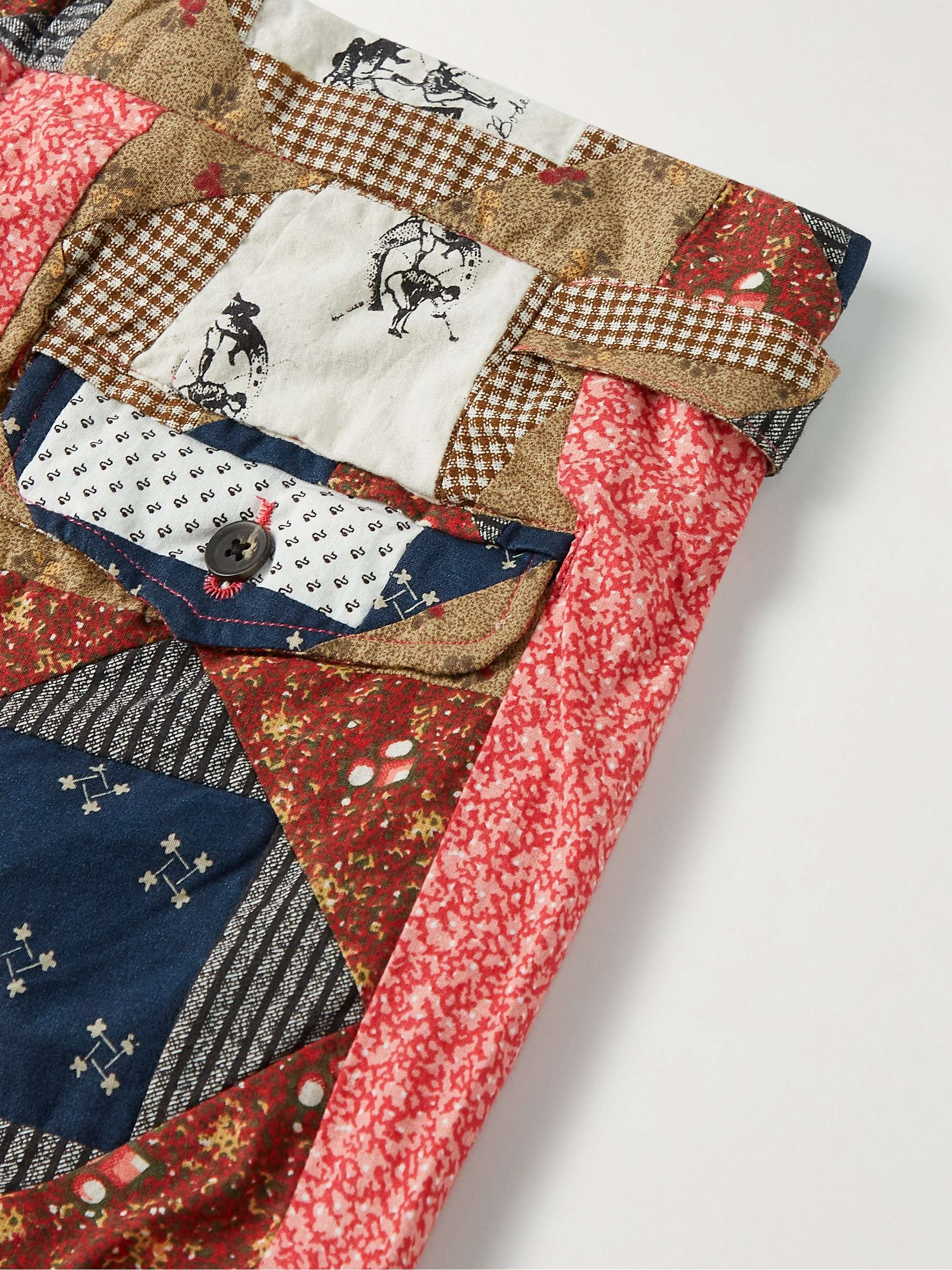 BODE Straight-Leg Patchwork Printed Cotton Trousers for Men | MR