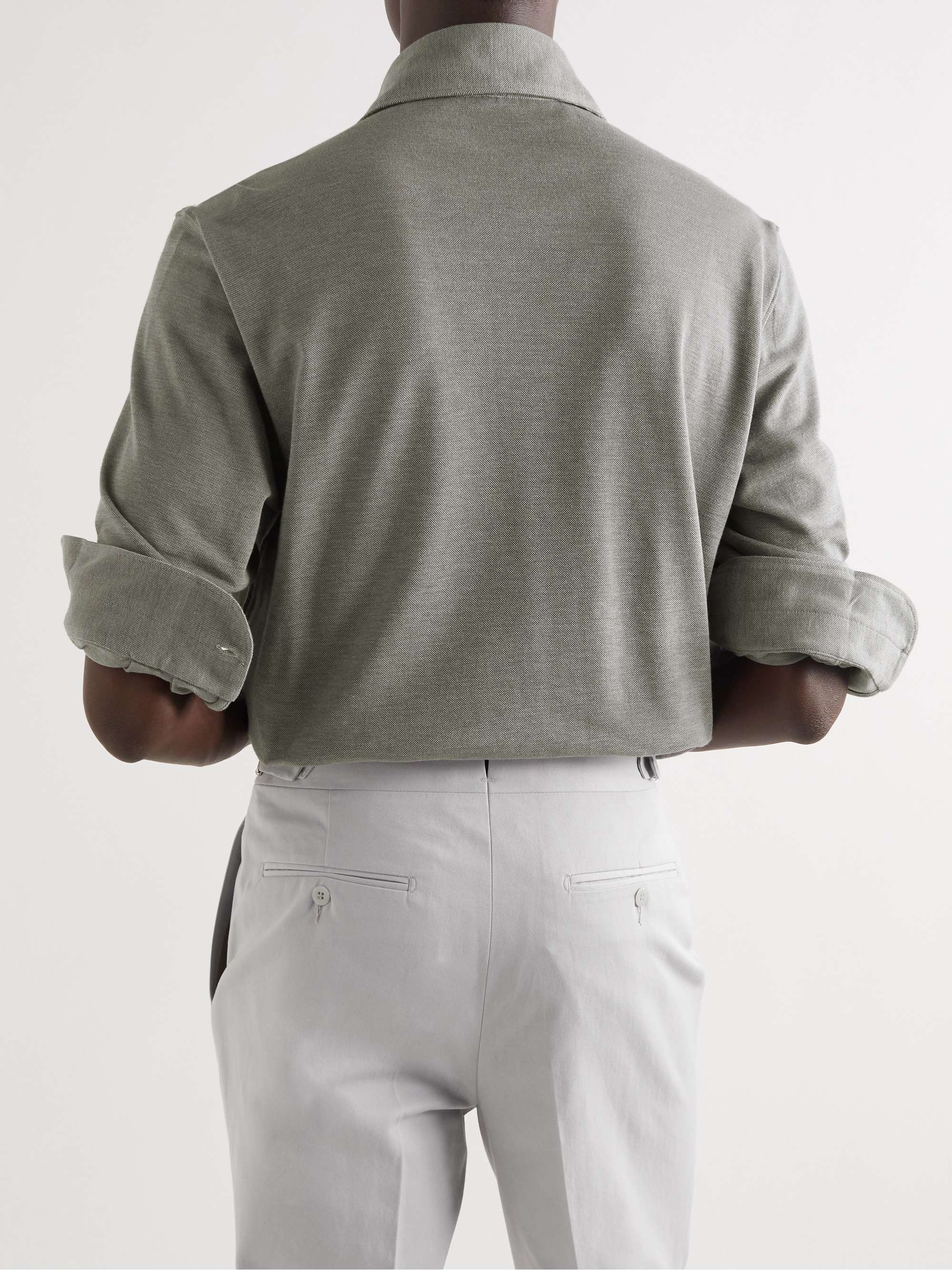 STÒFFA Grandad-Collar Cotton Shirt