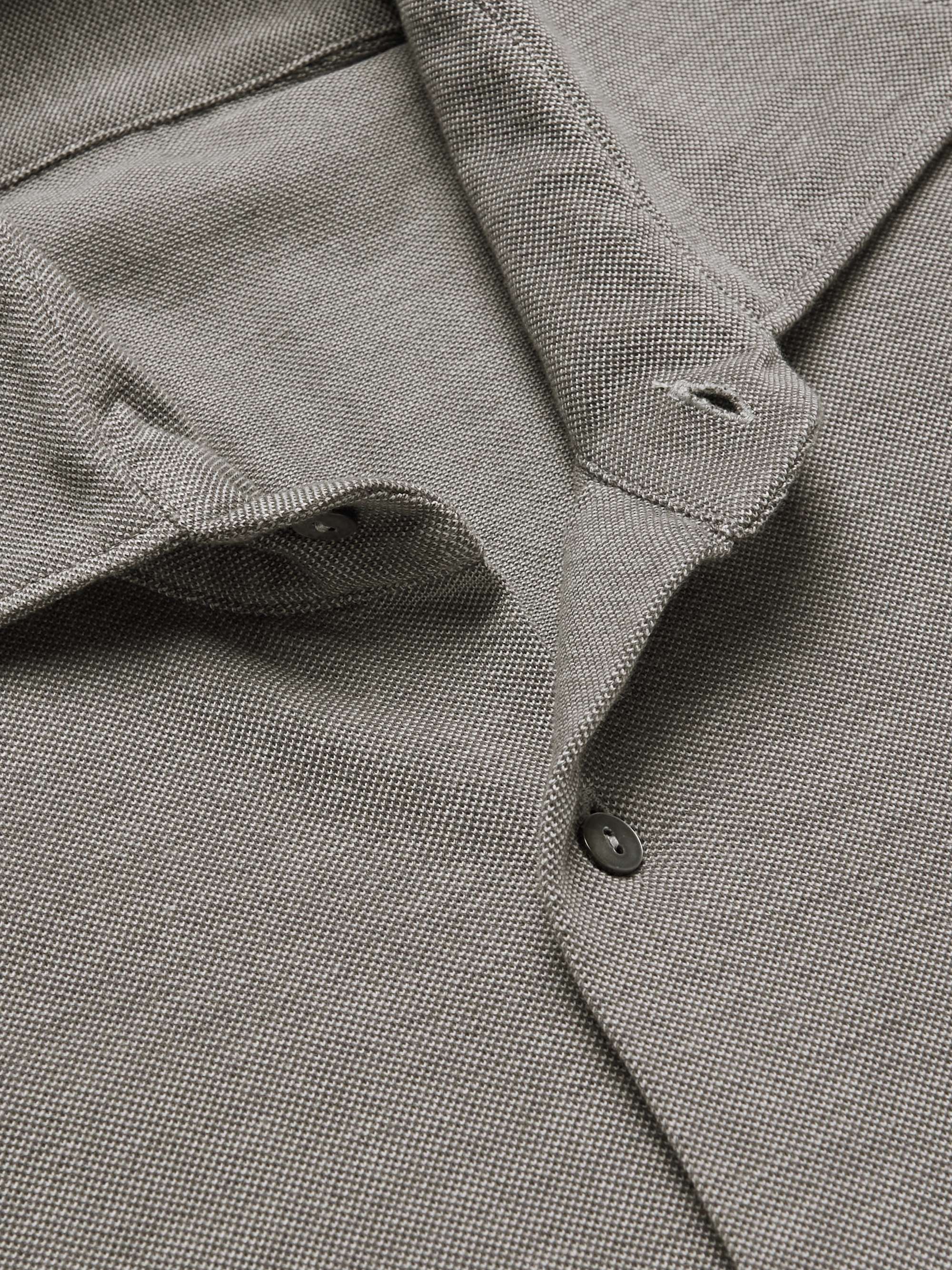 STÒFFA Grandad-Collar Cotton Shirt