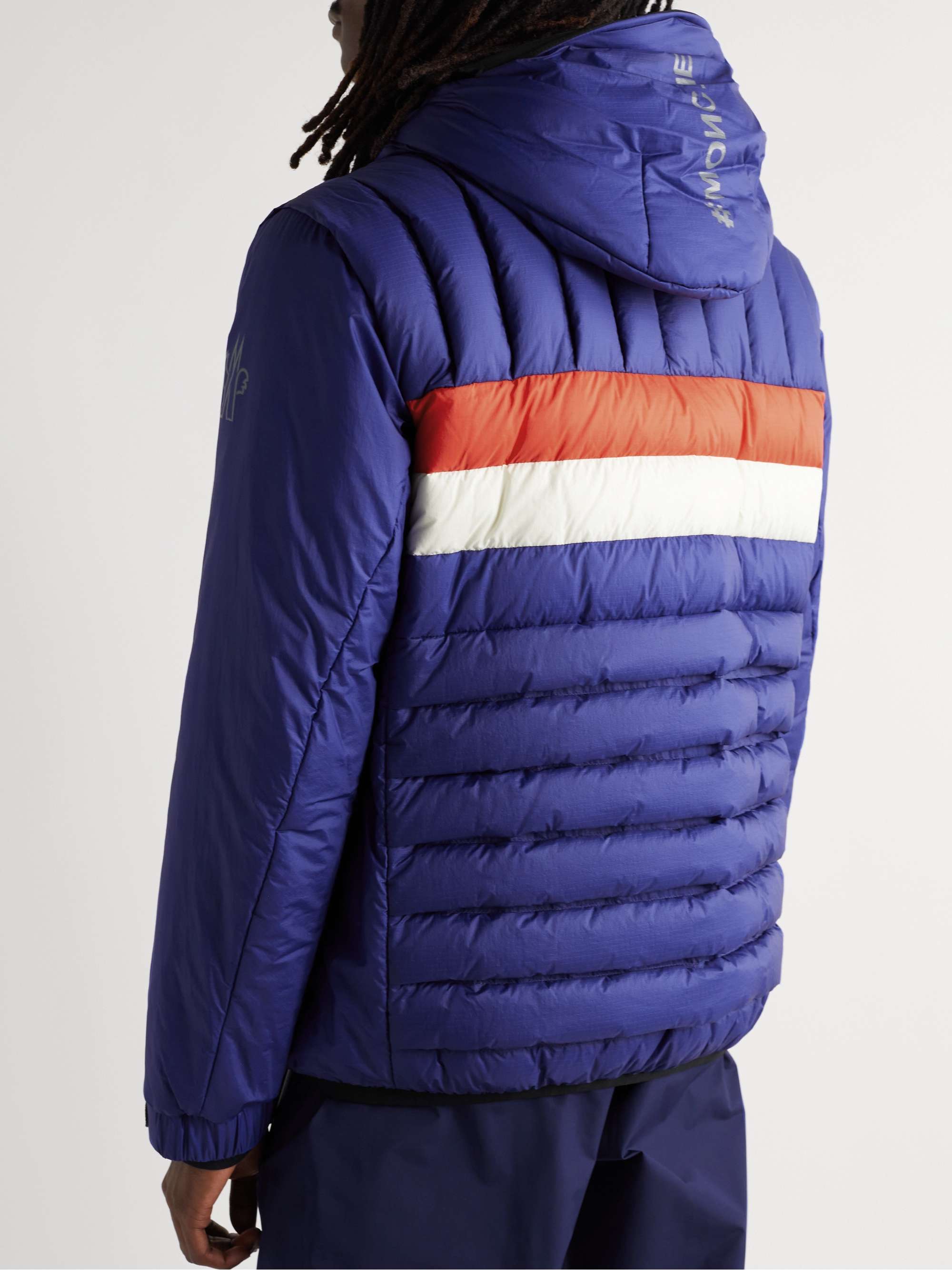 MONCLER GRENOBLE Monthey Logo-Print Quilted Ripstop Hooded Down Ski Jacket