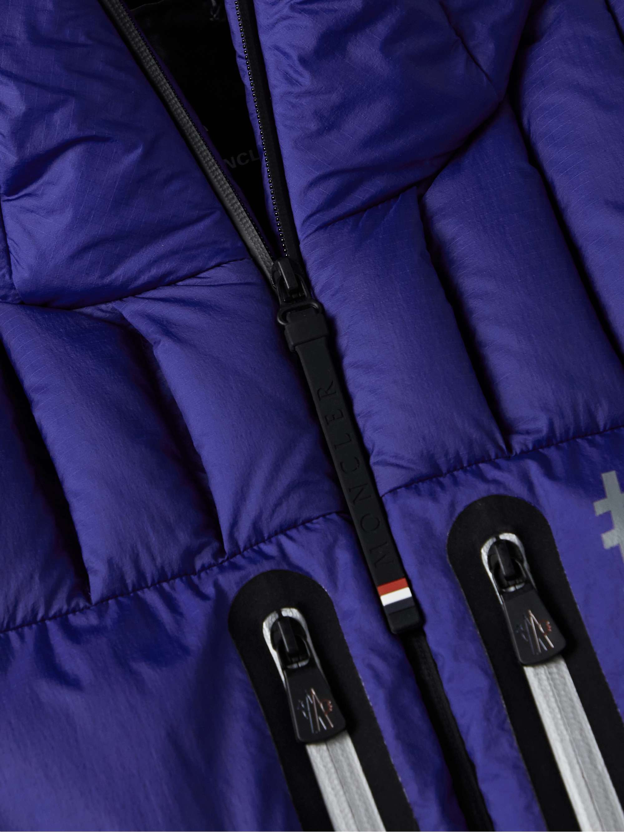 MONCLER GRENOBLE Monthey Logo-Print Quilted Ripstop Hooded Down Ski Jacket