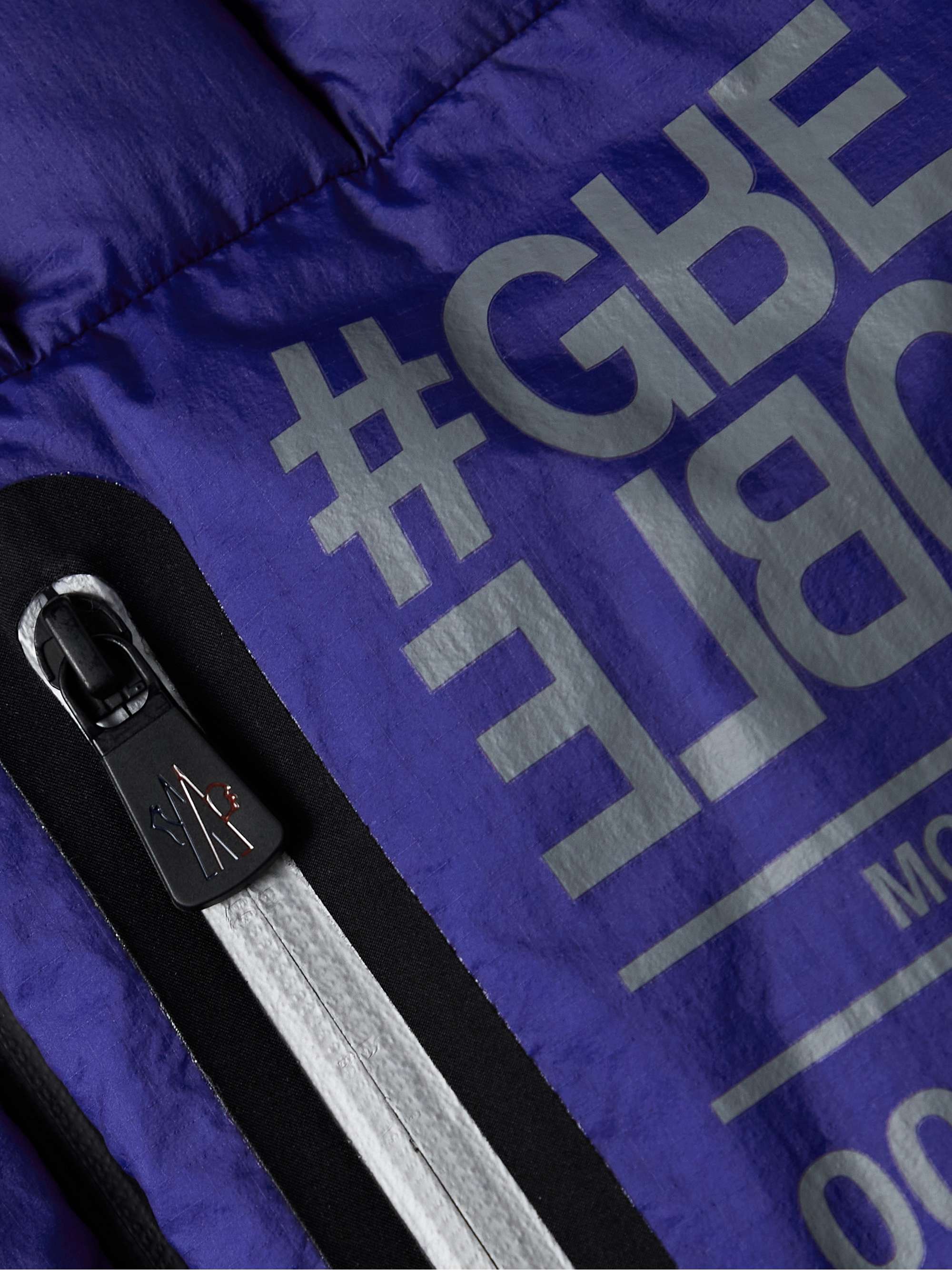 MONCLER GRENOBLE Monthey Logo-Print Quilted Ripstop Hooded Down Ski Jacket