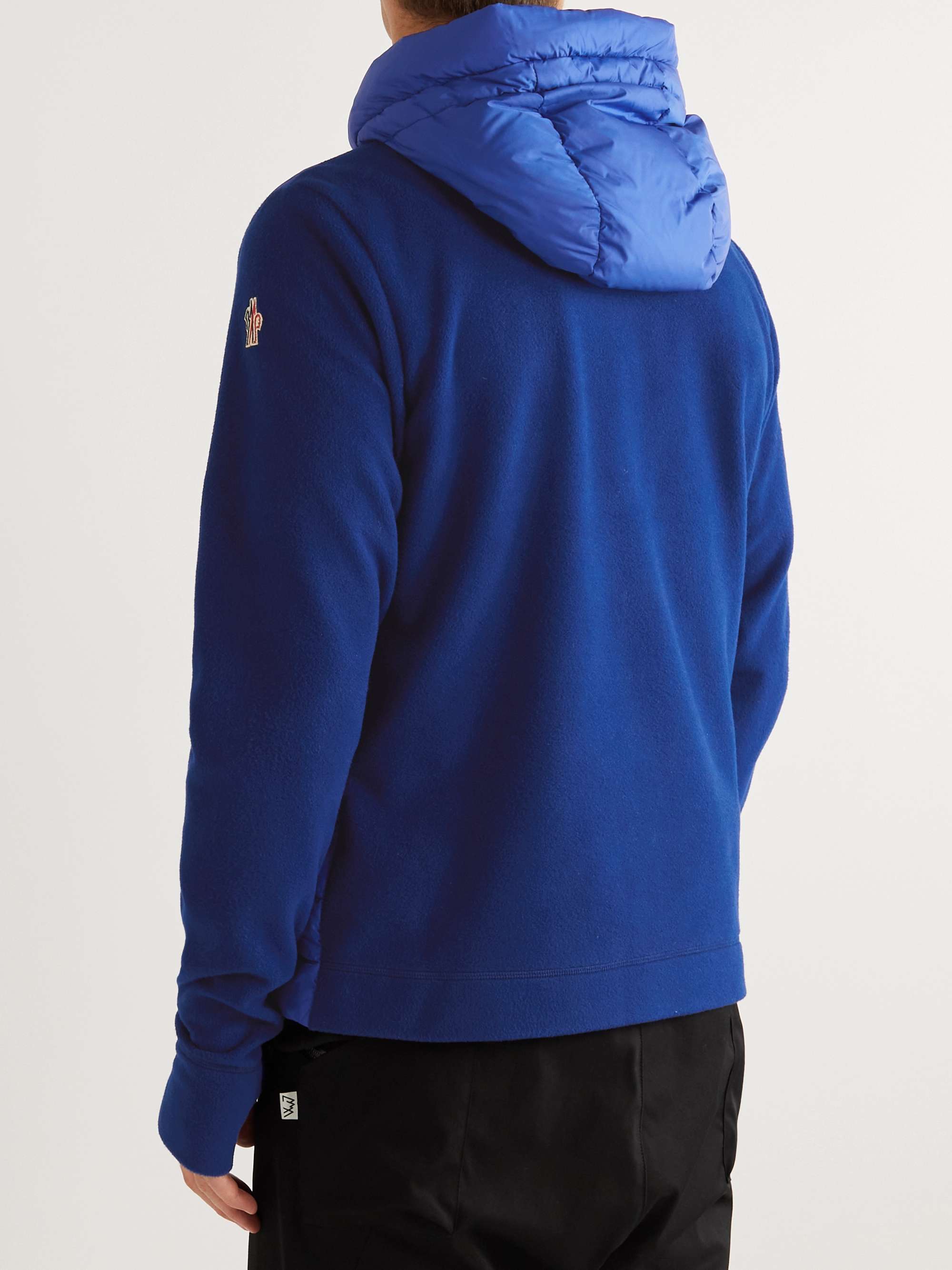 MONCLER GRENOBLE Panelled Quilted Shell and Fleece Hooded Down Ski Jacket