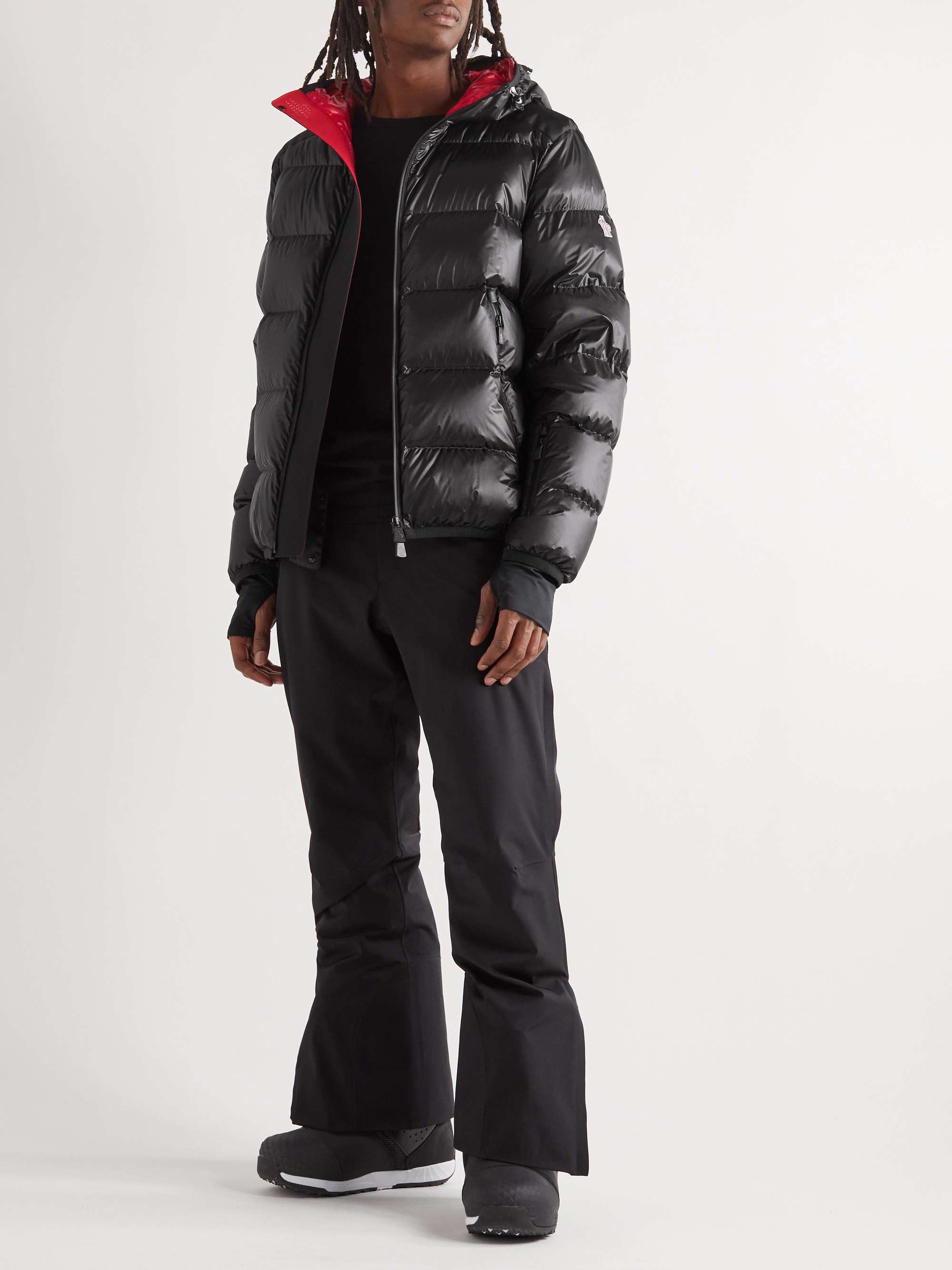 Black Biollay shearling-collar down ski jacket