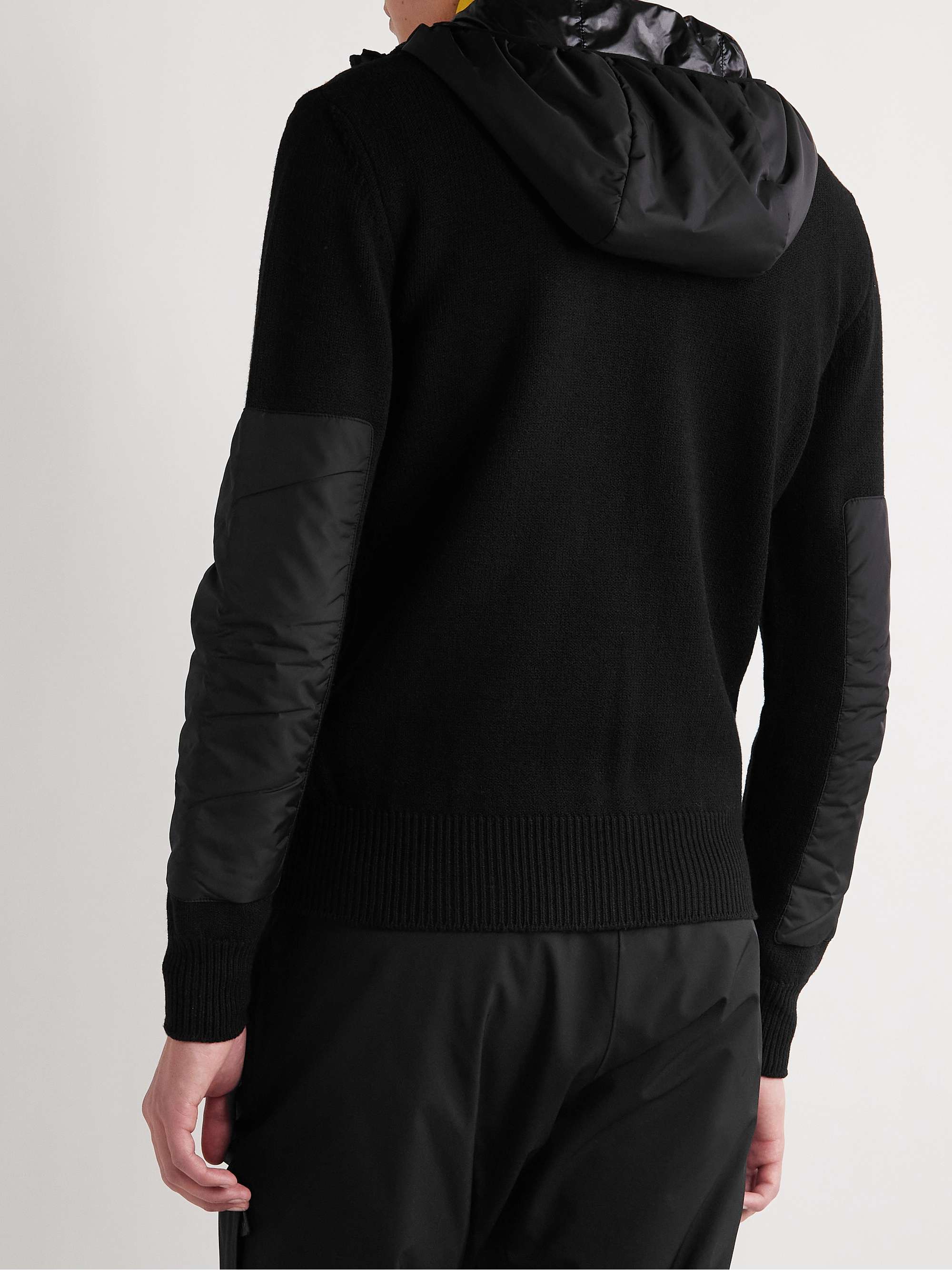 MONCLER GRENOBLE Shell-Panelled Wool-Blend Hooded Ski Jacket