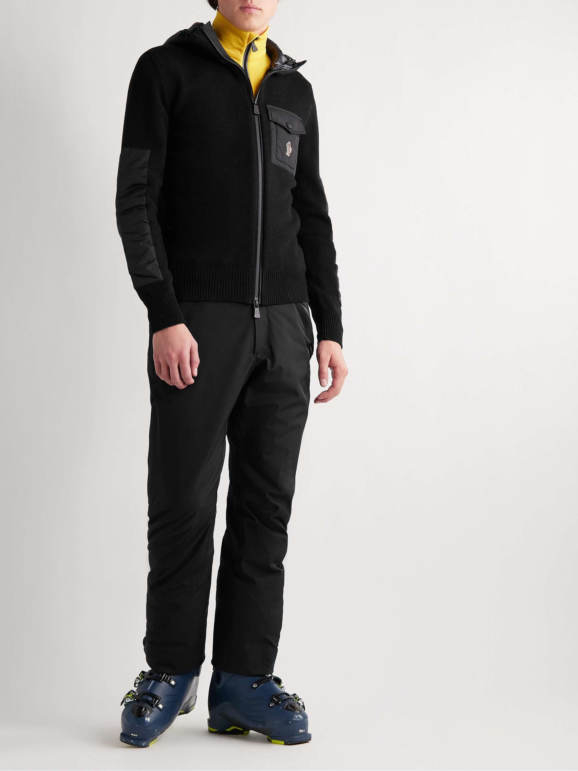 MONCLER GRENOBLE Shell-Panelled Wool-Blend Hooded Ski Jacket