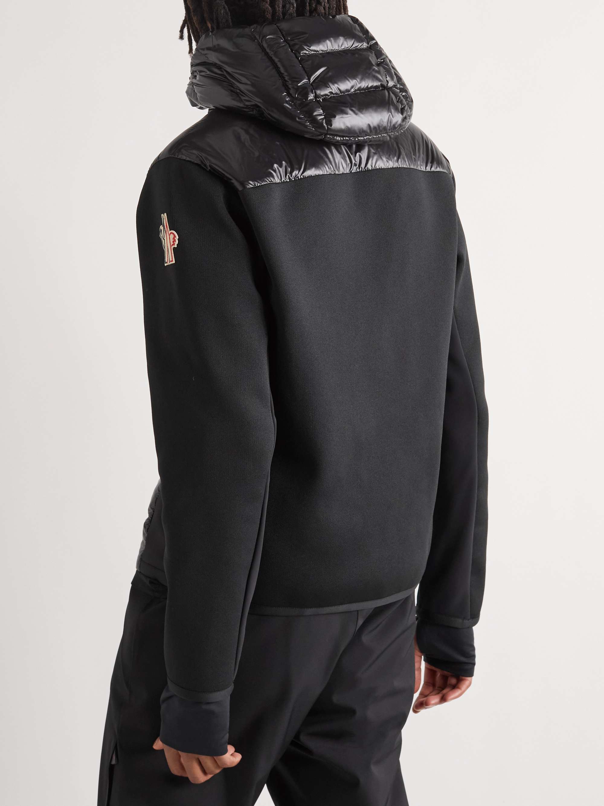MONCLER GRENOBLE Quilted Shell-Panelled Jersey Hooded Down Ski Jacket