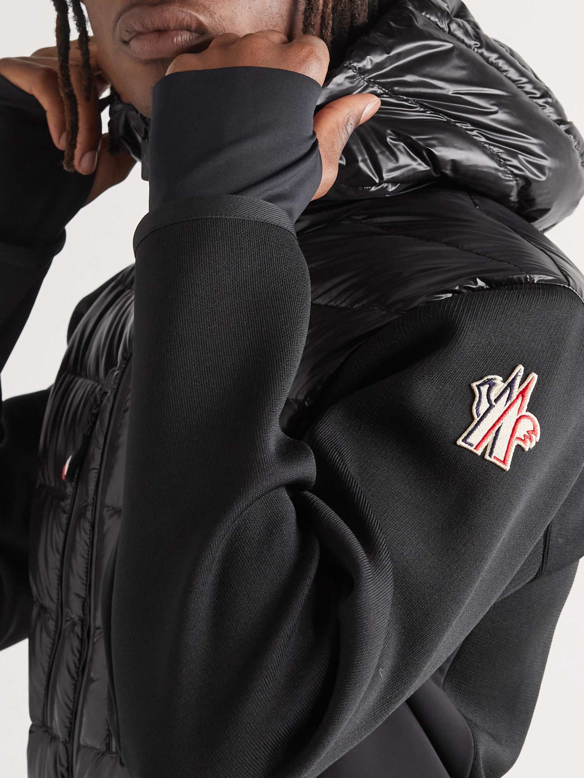 MONCLER GRENOBLE Quilted Shell-Panelled Jersey Hooded Down Ski Jacket
