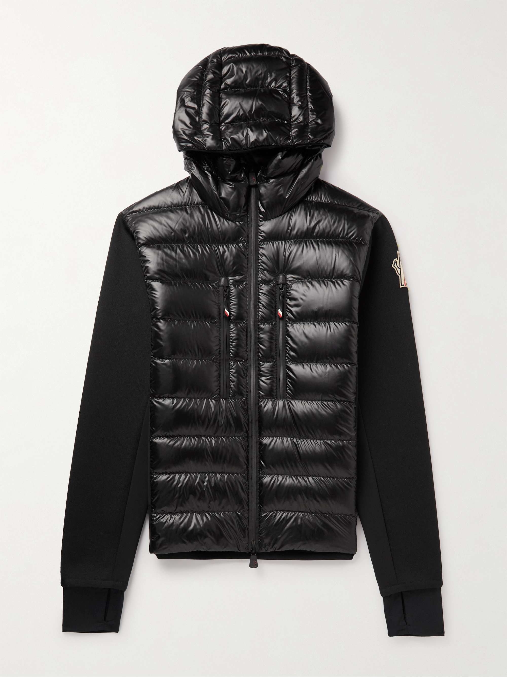 MONCLER GRENOBLE Quilted Shell-Panelled Jersey Hooded Down Ski Jacket
