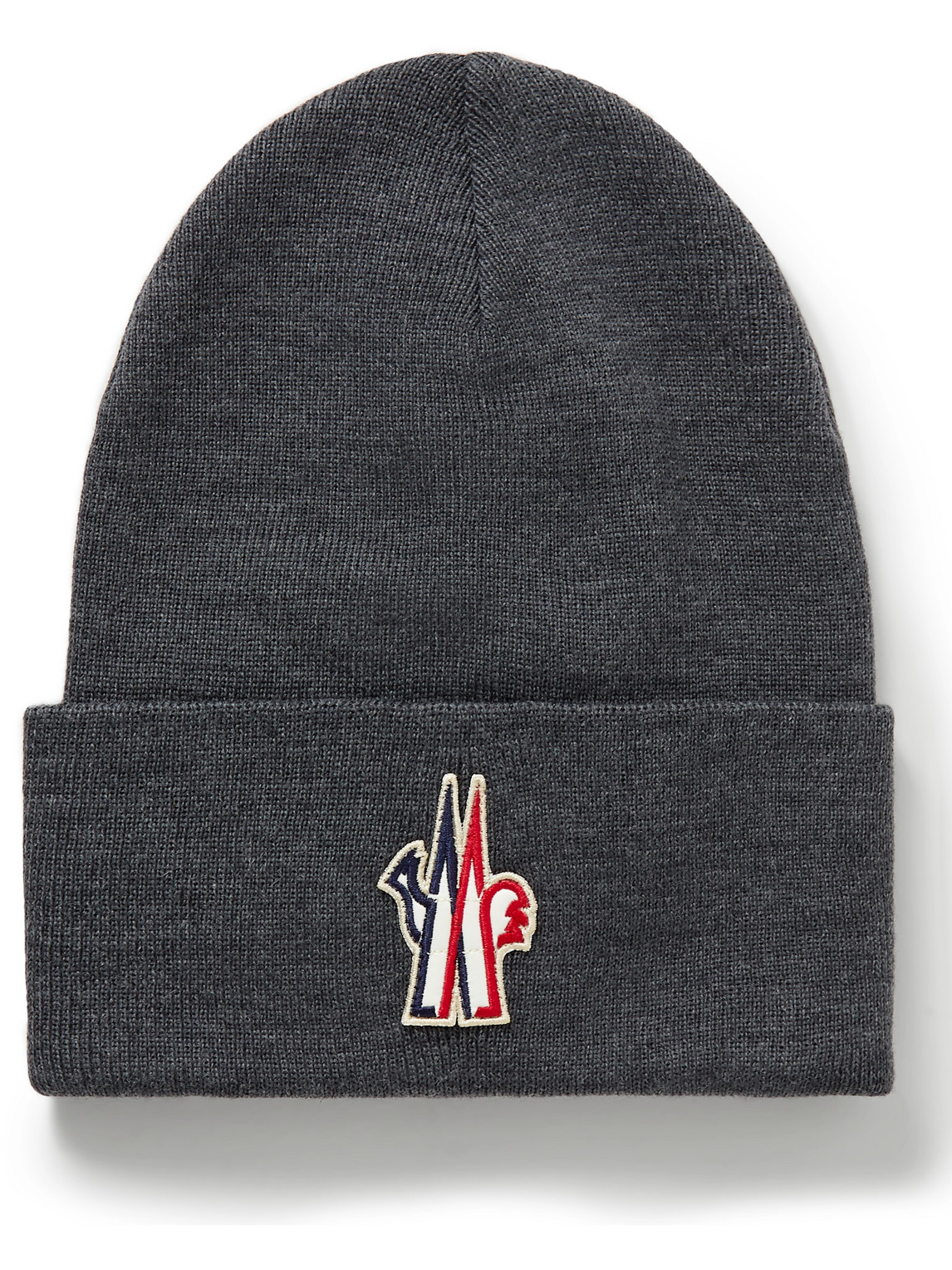 MONCLER LOGO-APPLIQUÉD VIRGIN WOOL BEANIE