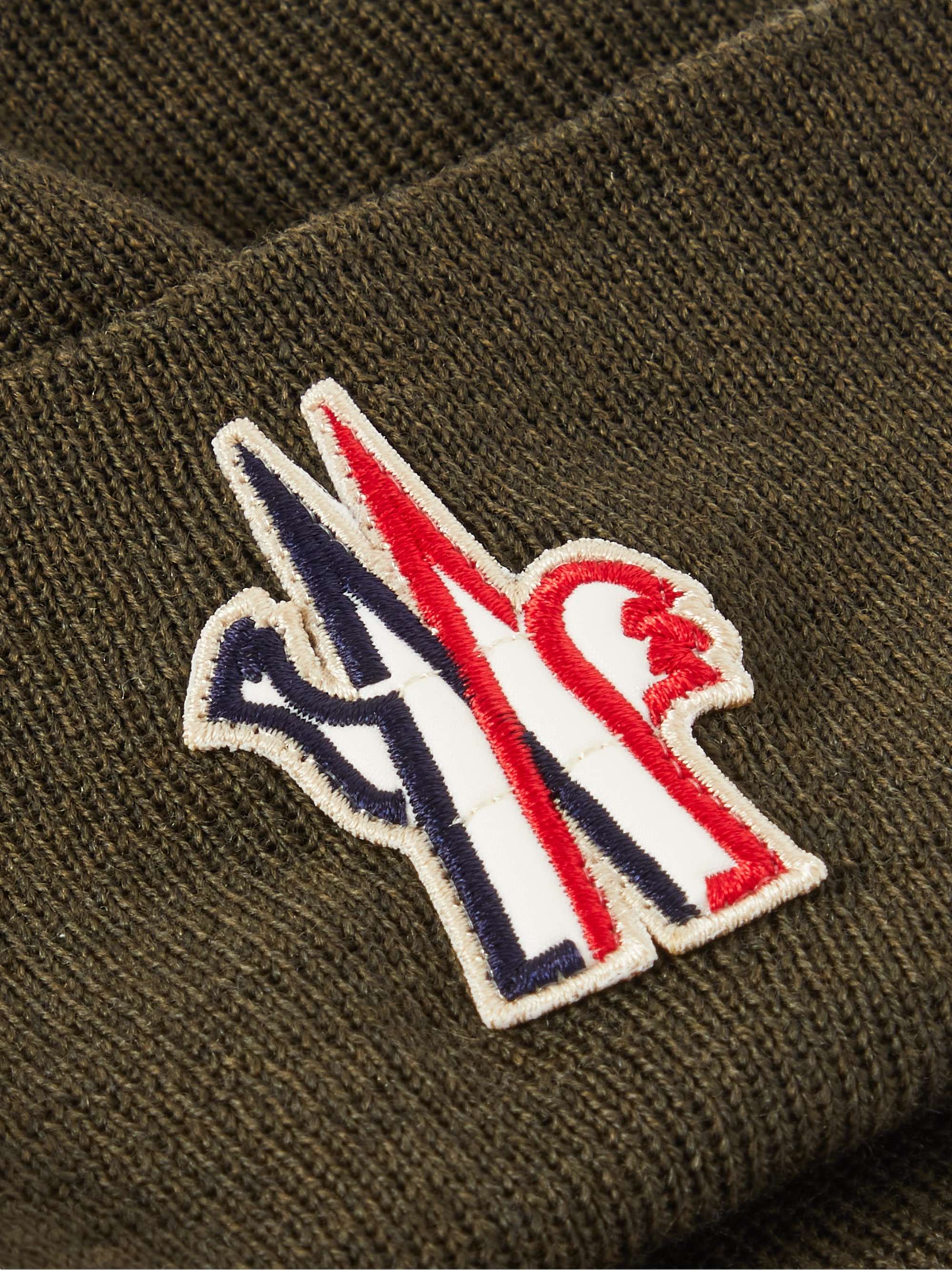 MONCLER GRENOBLE Logo-Appliquéd Virgin Wool Beanie