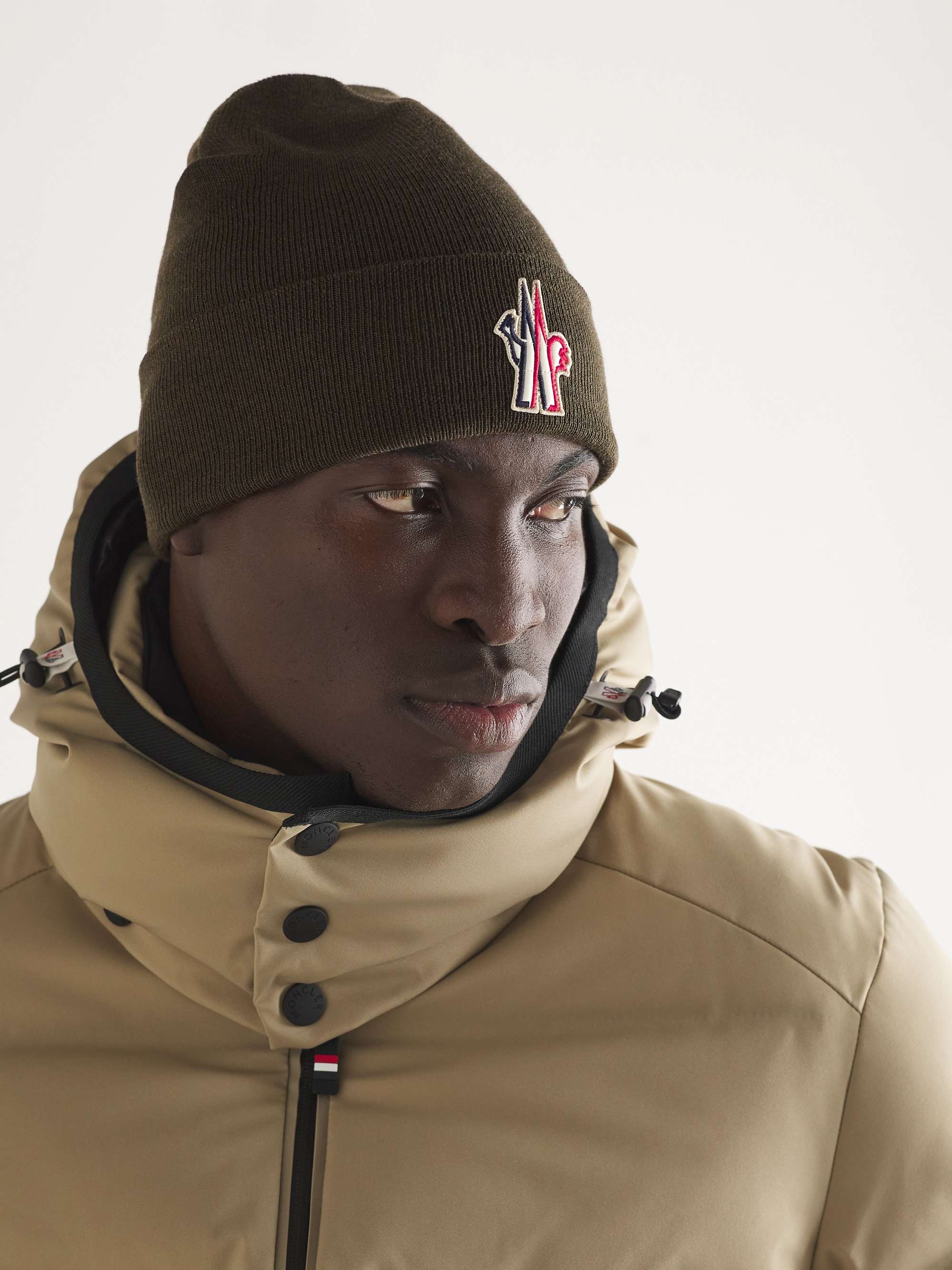 MONCLER GRENOBLE Logo-Appliquéd Virgin Wool Beanie