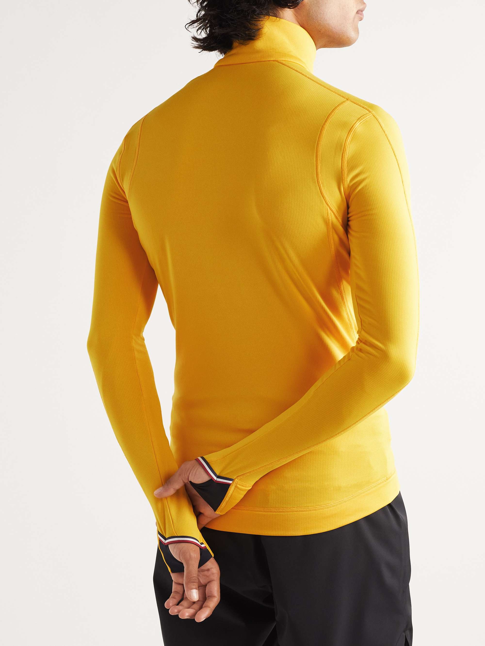 MONCLER GRENOBLE Ribbed Stretch-Jersey Half-Zip Base Layer