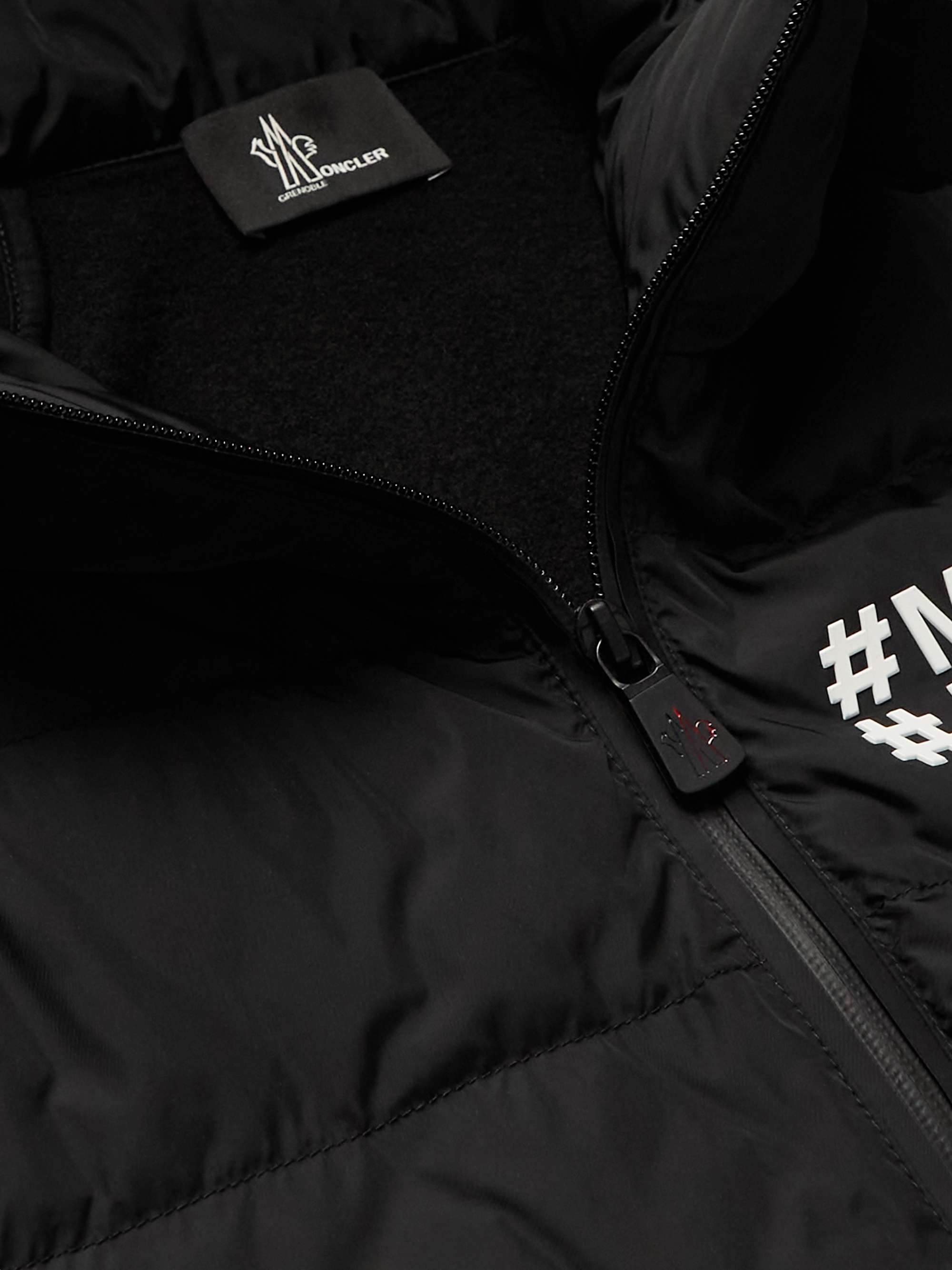MONCLER GRENOBLE Logo-Print Quilted Shell and Jersey Hooded Down Ski Jacket