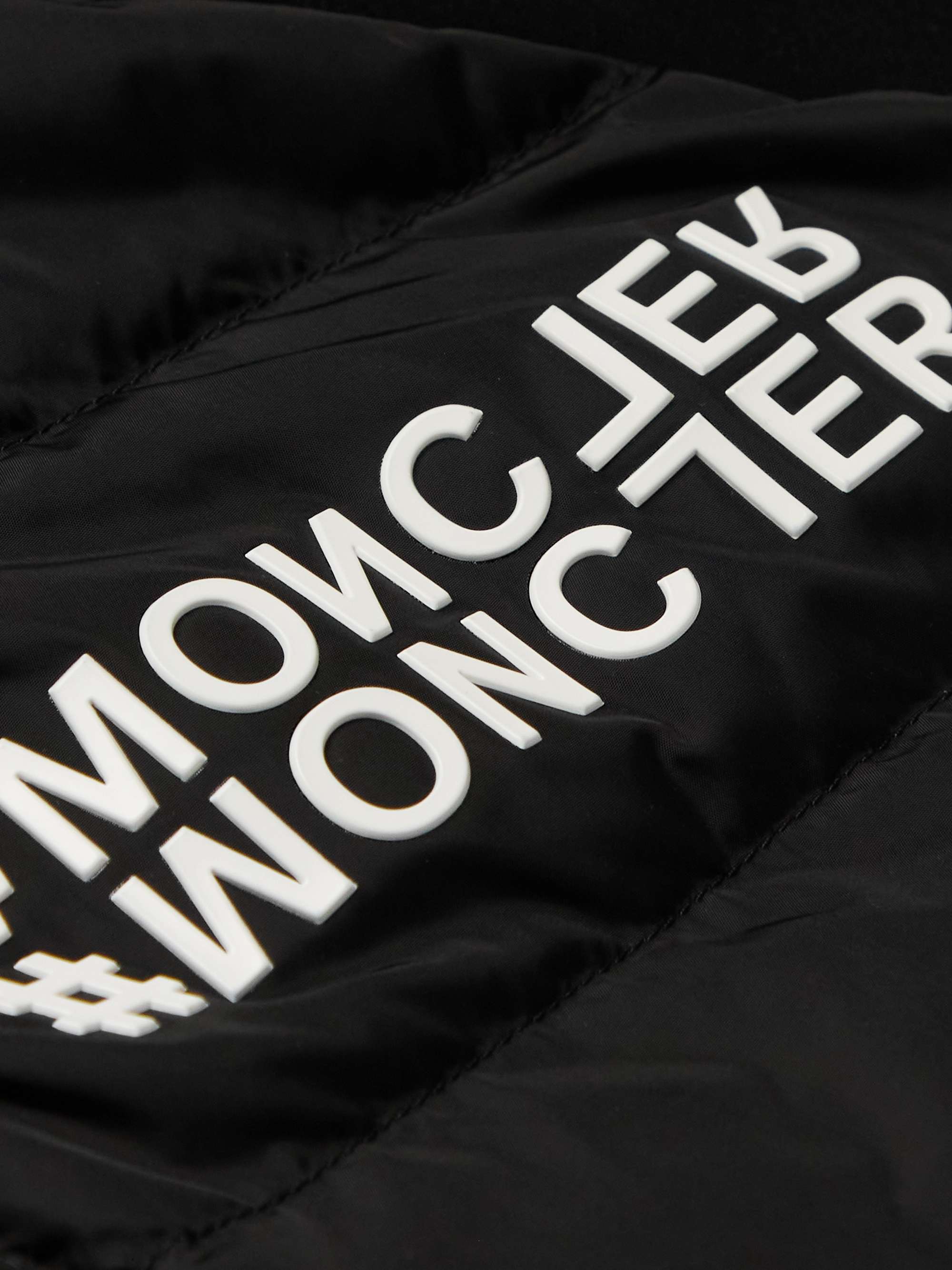 MONCLER GRENOBLE Logo-Print Quilted Shell and Jersey Hooded Down Ski Jacket