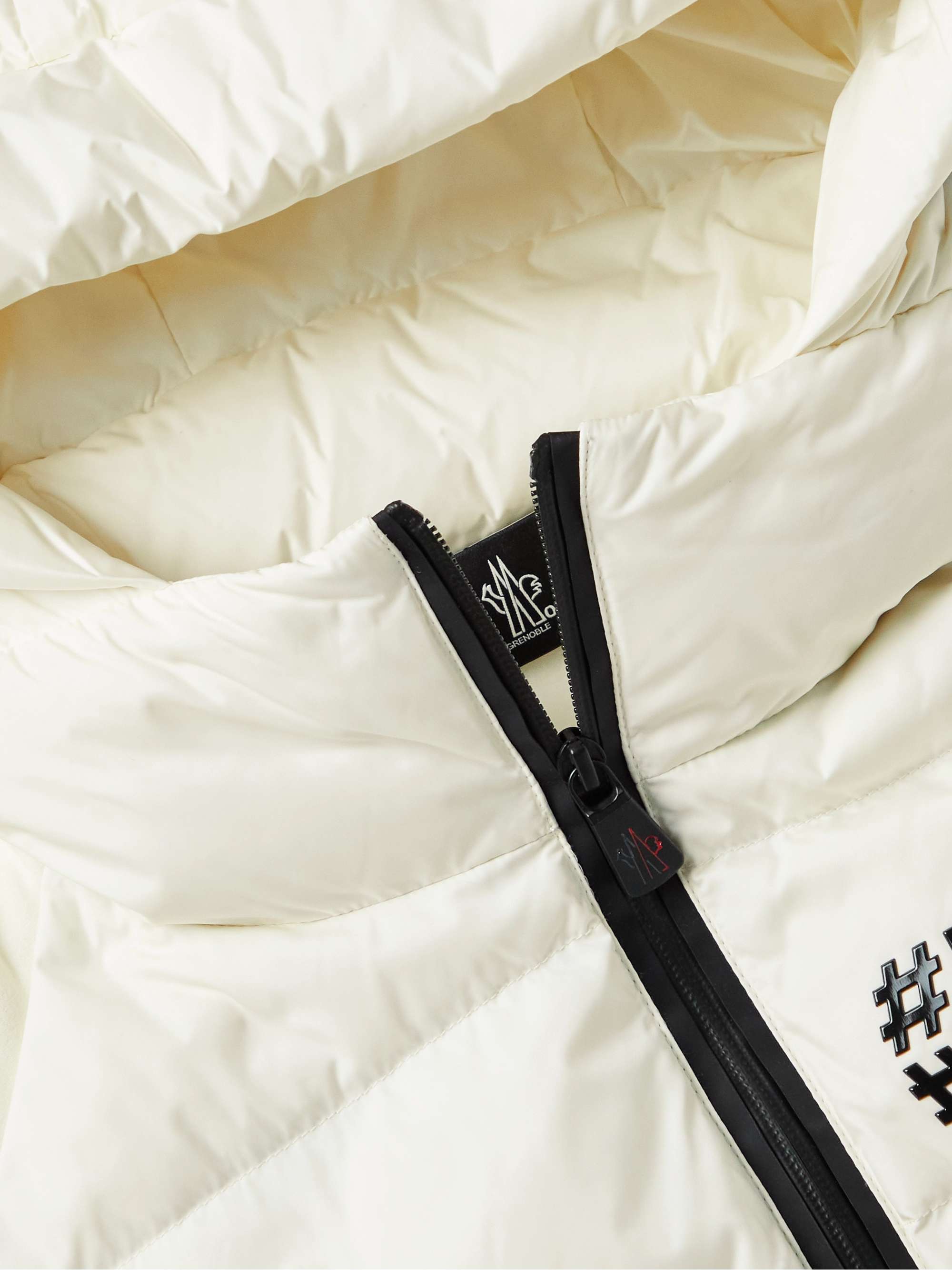 MONCLER GRENOBLE Logo-Print Quilted Shell and Jersey Hooded Down Ski Jacket