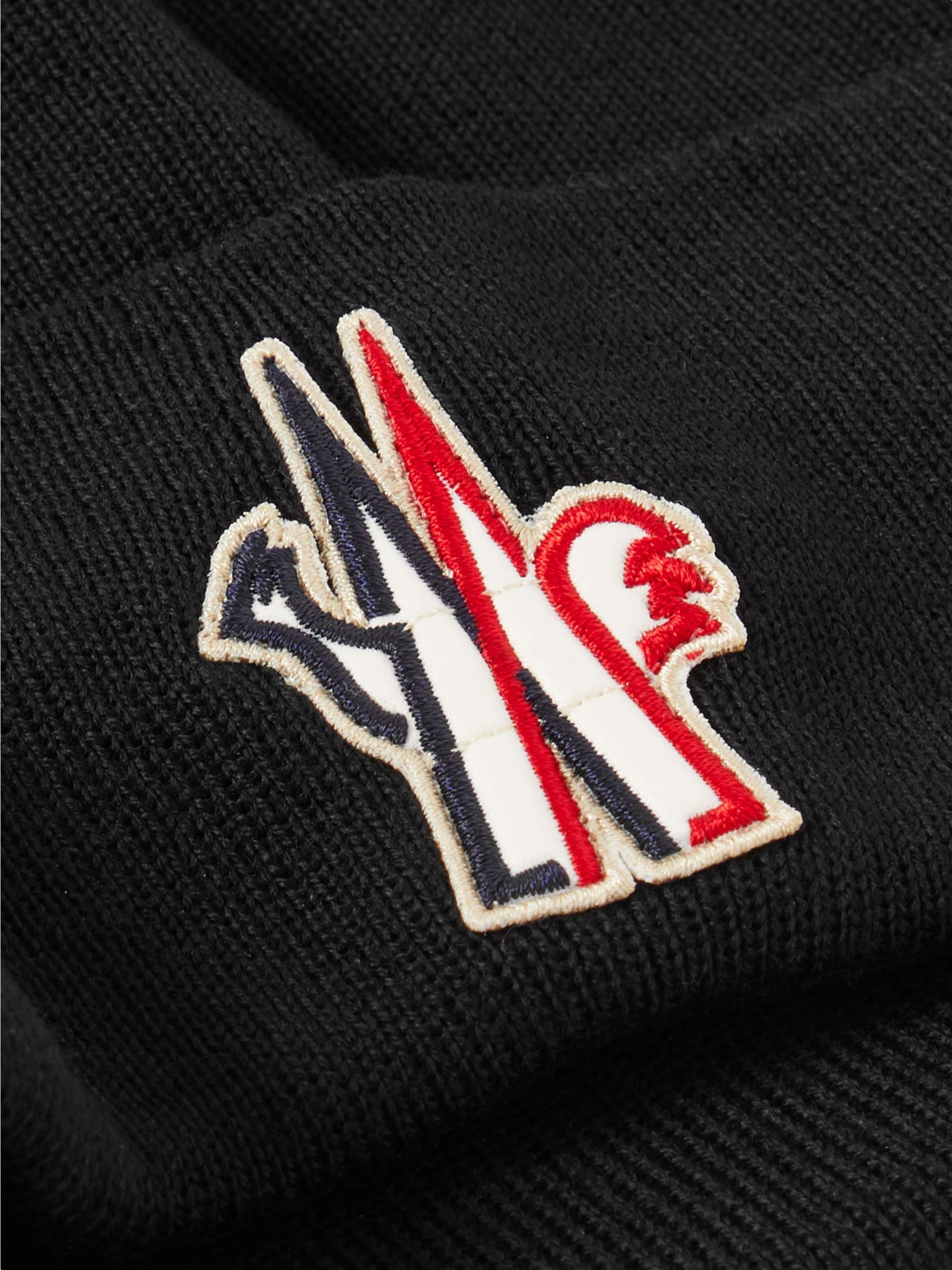 MONCLER GRENOBLE Logo-Appliquéd Virgin Wool Beanie