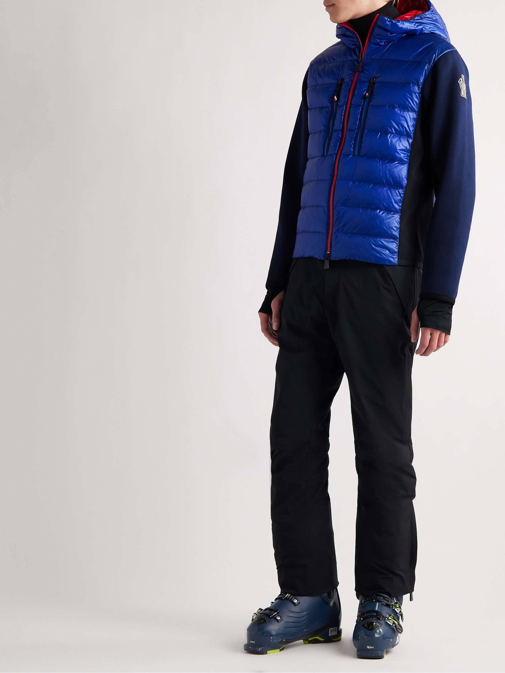 MONCLER GRENOBLE Quilted Shell-Panelled Jersey Hooded Down Ski Jacket