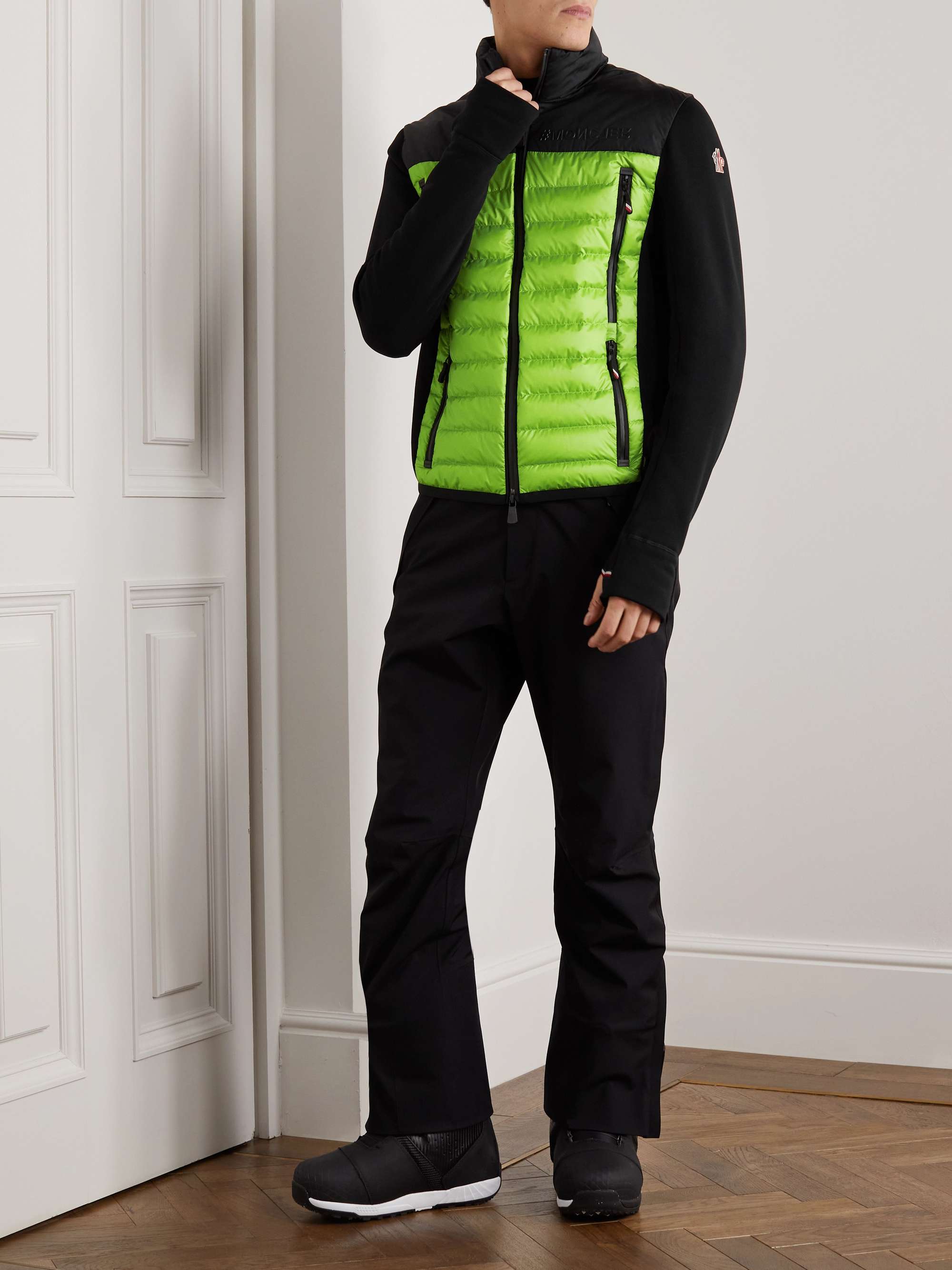 MONCLER GRENOBLE Quilted Panelled Jersey Down Ski Jacket