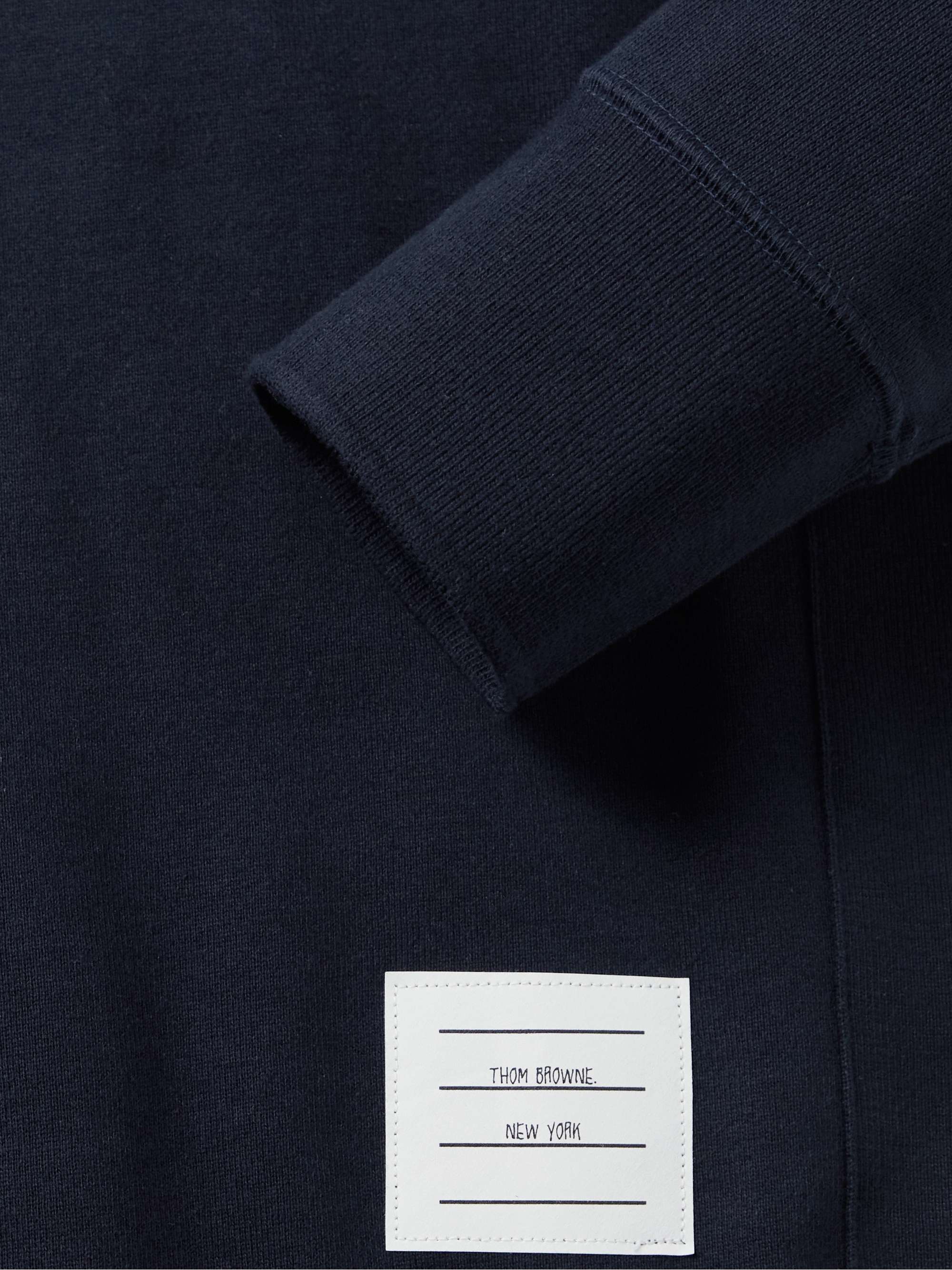 THOM BROWNE Slim-Fit Striped Cotton-Jersey Sweatshirt