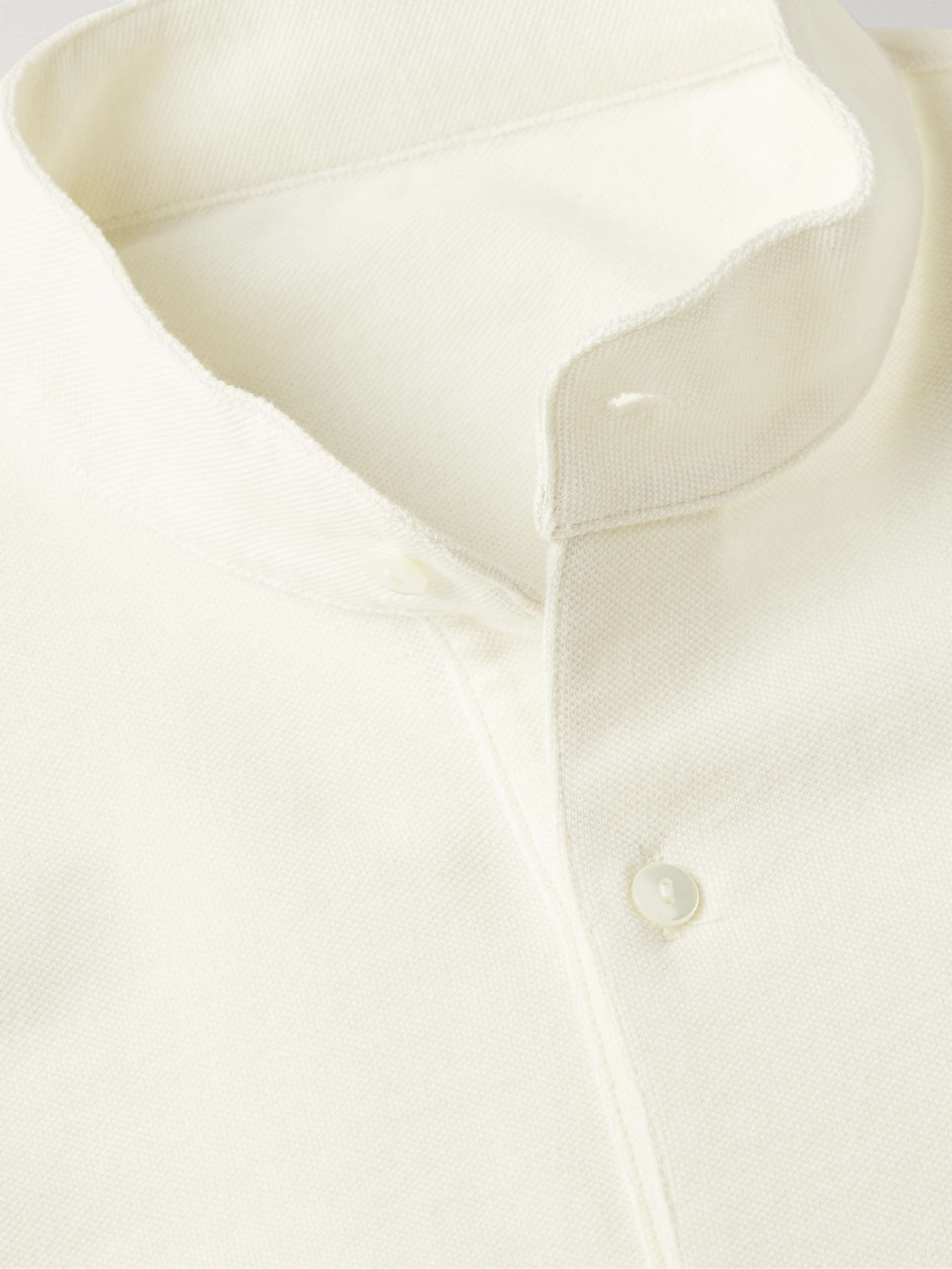 STÒFFA Grandad-Collar Cotton Shirt