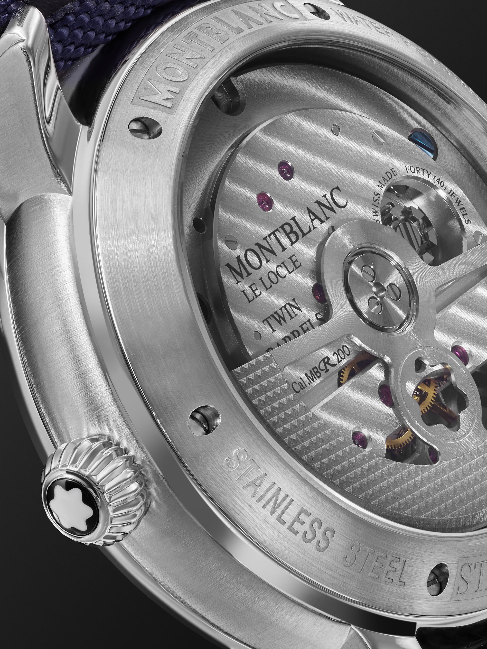MONTBLANC Star Legacy Nicolas Rieussec Chronograph Automatic 43mm Stainless Steel and Canvas Watch, Ref. No. 129764