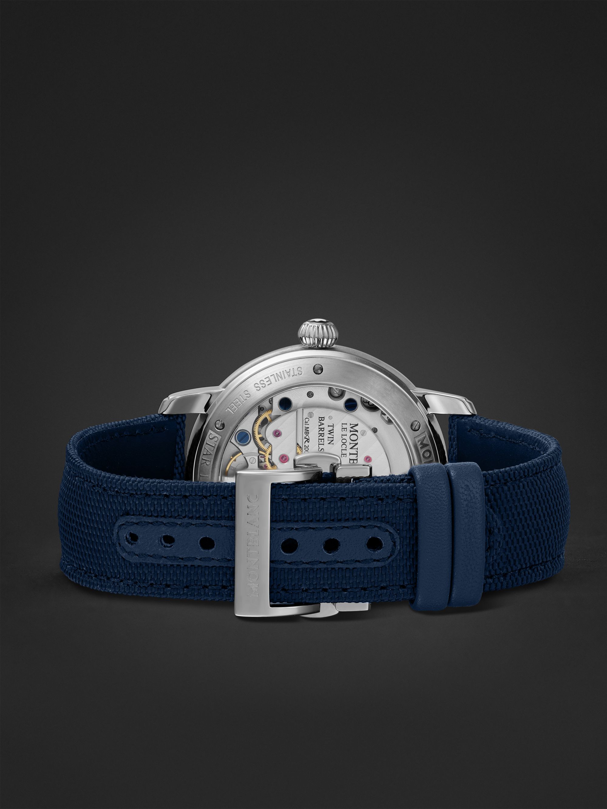 MONTBLANC Star Legacy Nicolas Rieussec Chronograph Automatic 43mm Stainless Steel and Canvas Watch, Ref. No. 129764