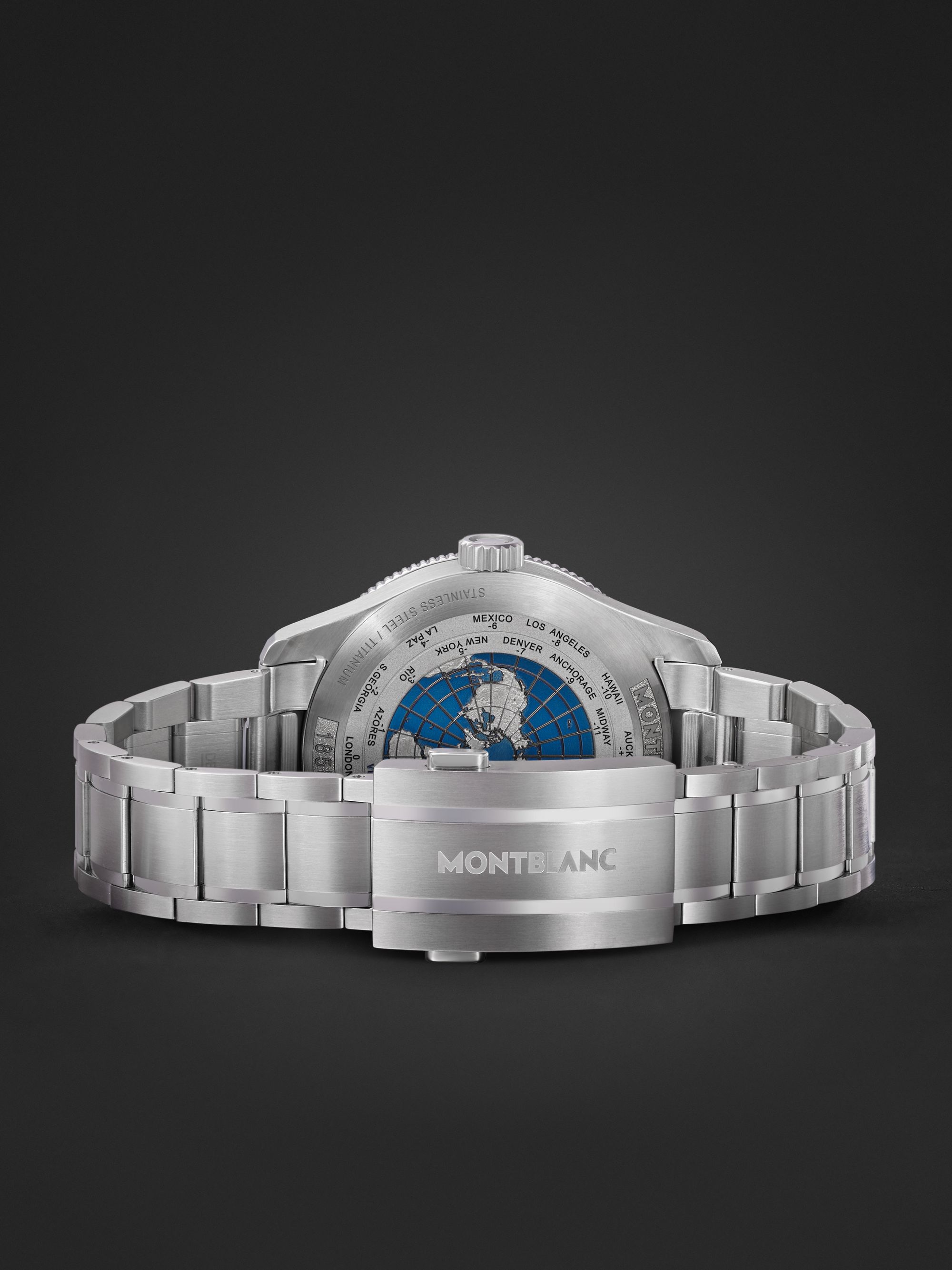 MONTBLANC 1858 GMT Automatic 42mm Stainless Steel Watch, Ref. No. 129615