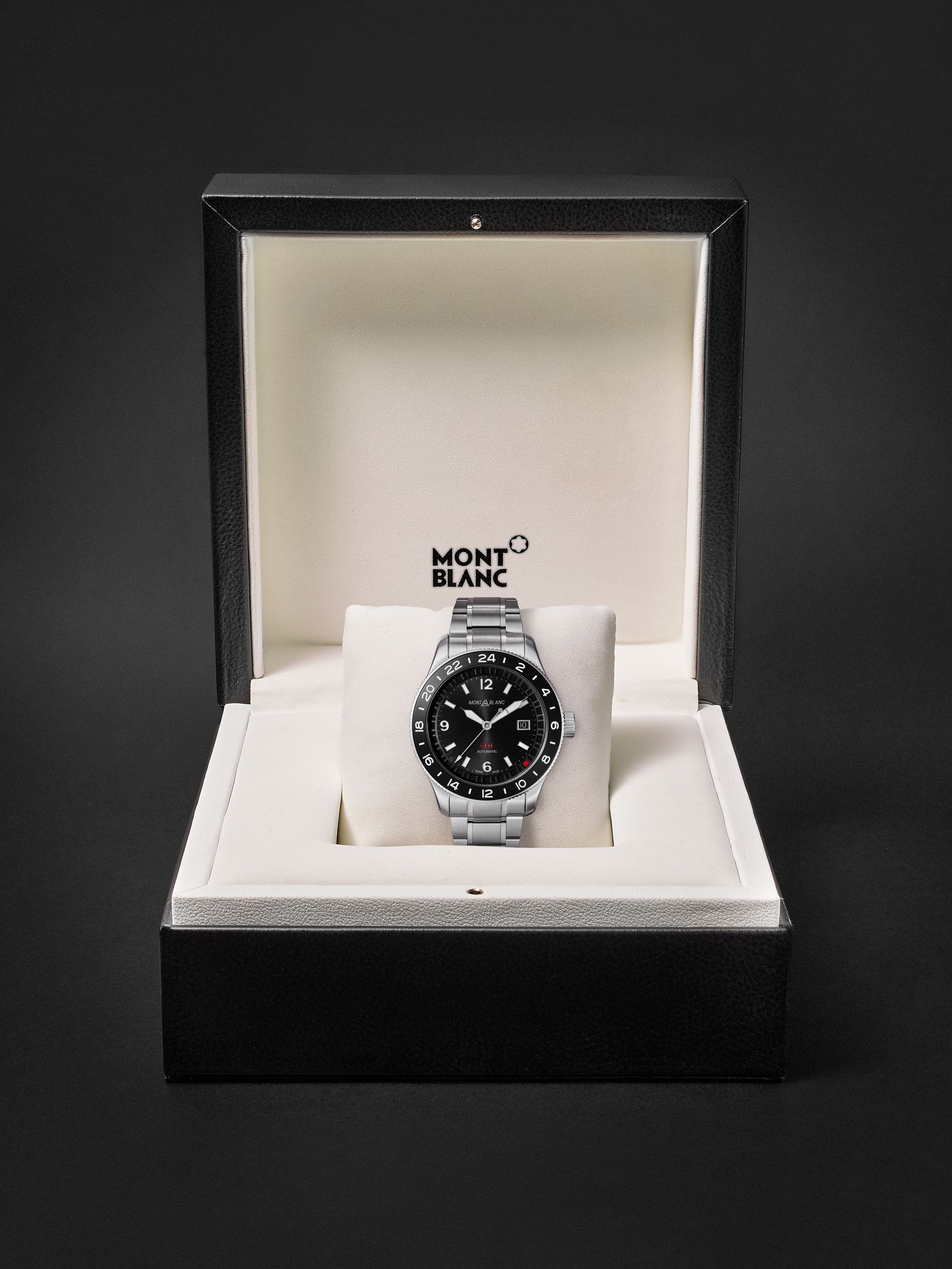 MONTBLANC 1858 GMT Automatic 42mm Stainless Steel Watch, Ref. No. 129615