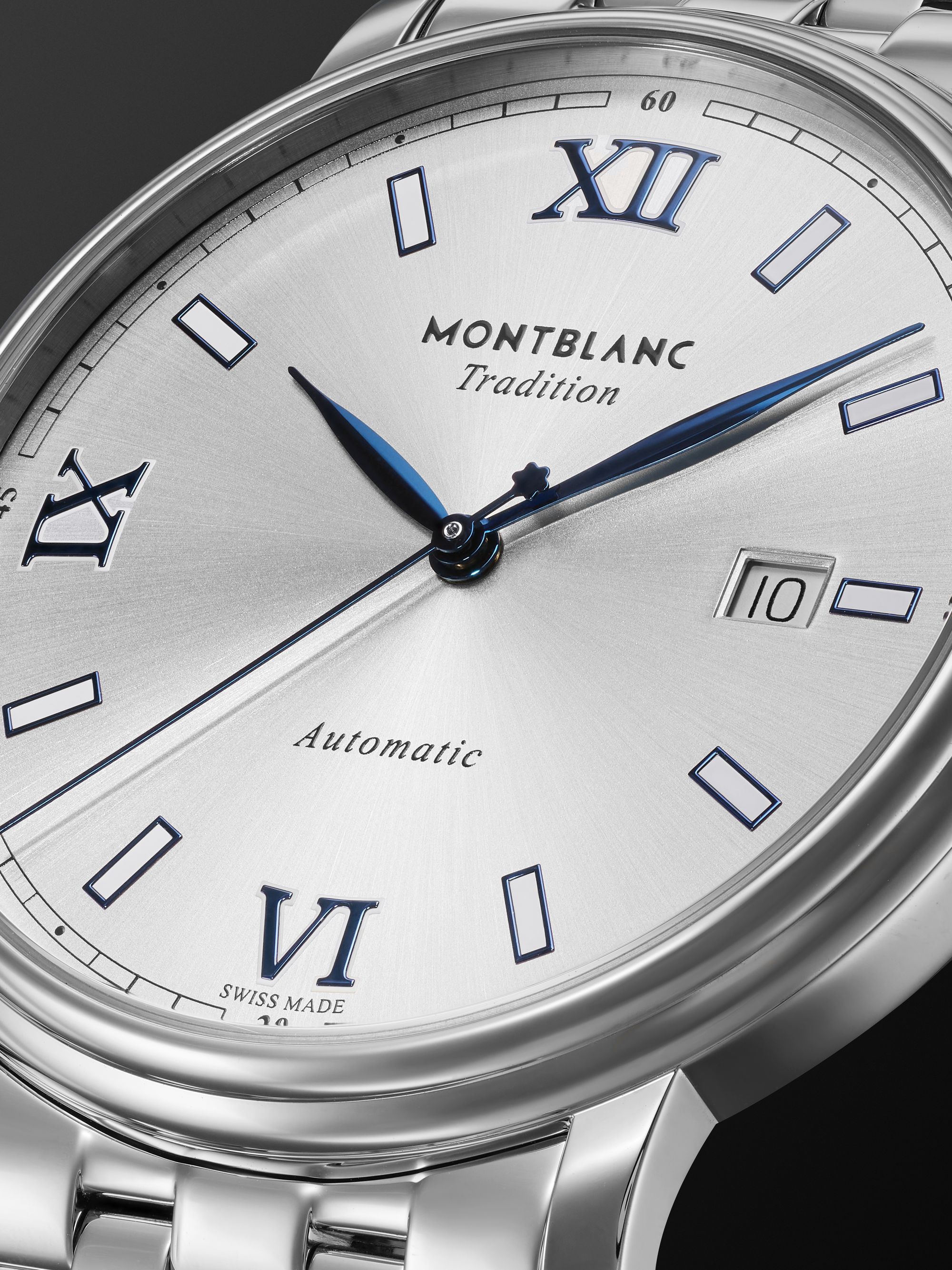 MONTBLANC Tradition Date Automatic 40mm Stainless Steel Watch, Ref. No. 129286