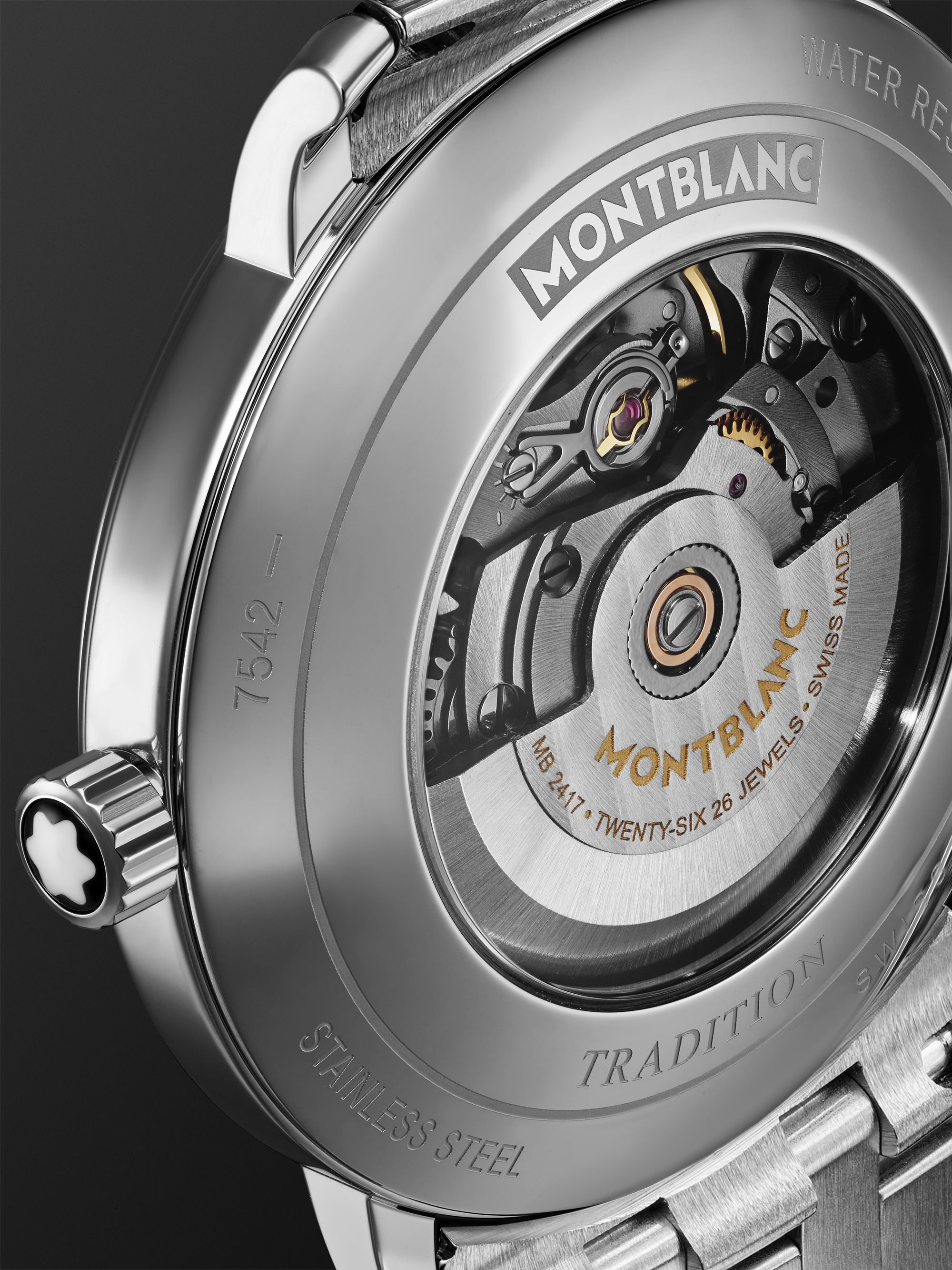MONTBLANC Tradition Date Automatic 40mm Stainless Steel Watch, Ref. No. 129286