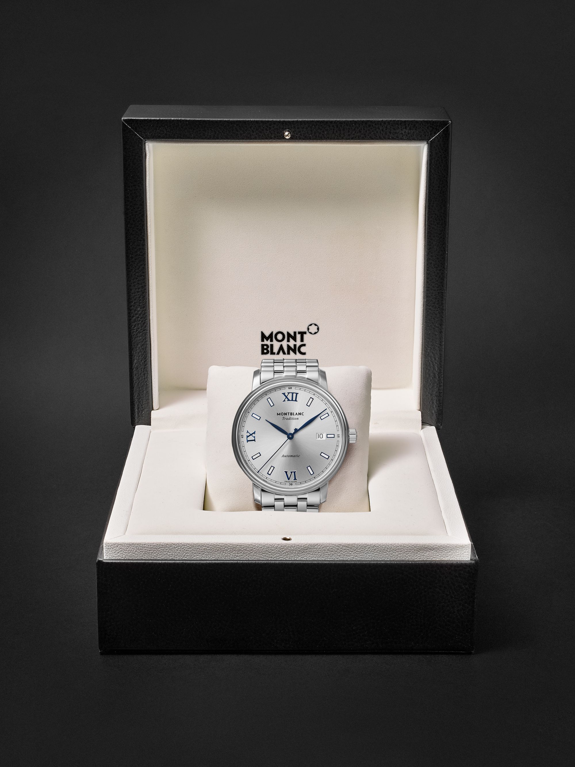 MONTBLANC Tradition Date Automatic 40mm Stainless Steel Watch, Ref. No. 129286