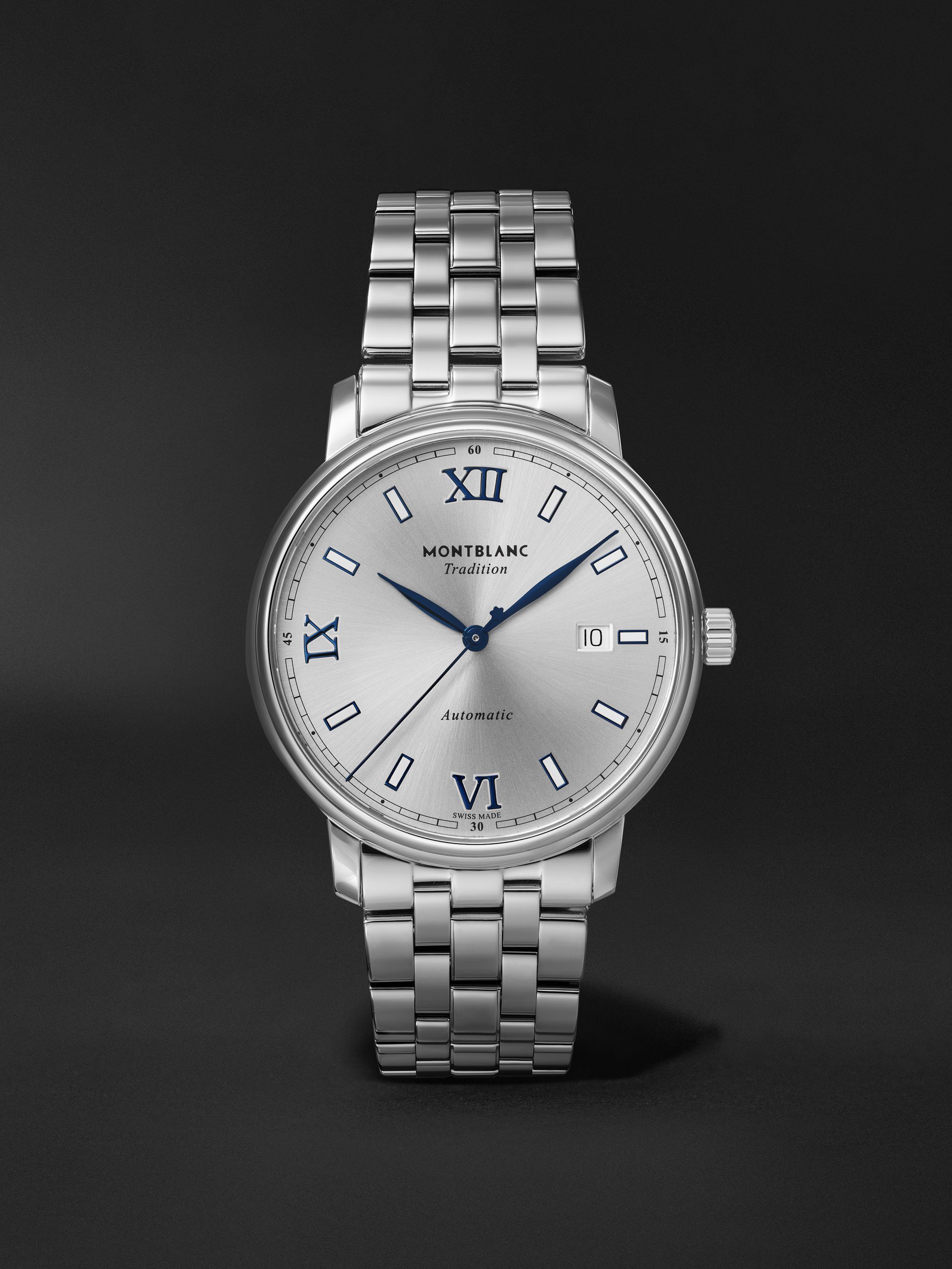 MONTBLANC Tradition Date Automatic 40mm Stainless Steel Watch, Ref. No. 129286