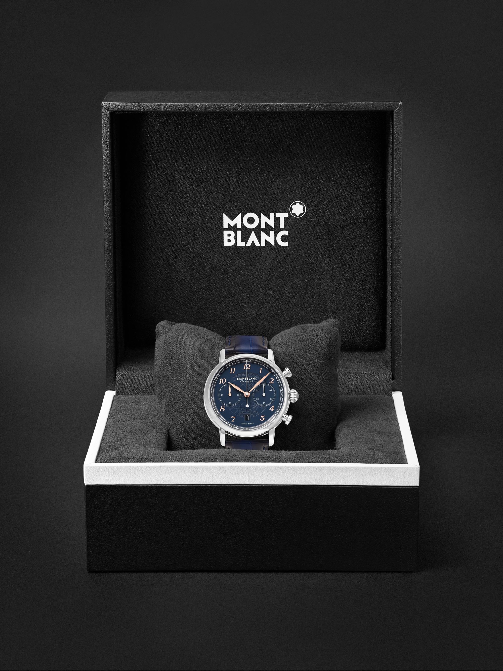MONTBLANC Star Legacy Limited Edition Automatic Chronograph 42mm Stainless Steel and Alligator Watch, Ref. No. 129626