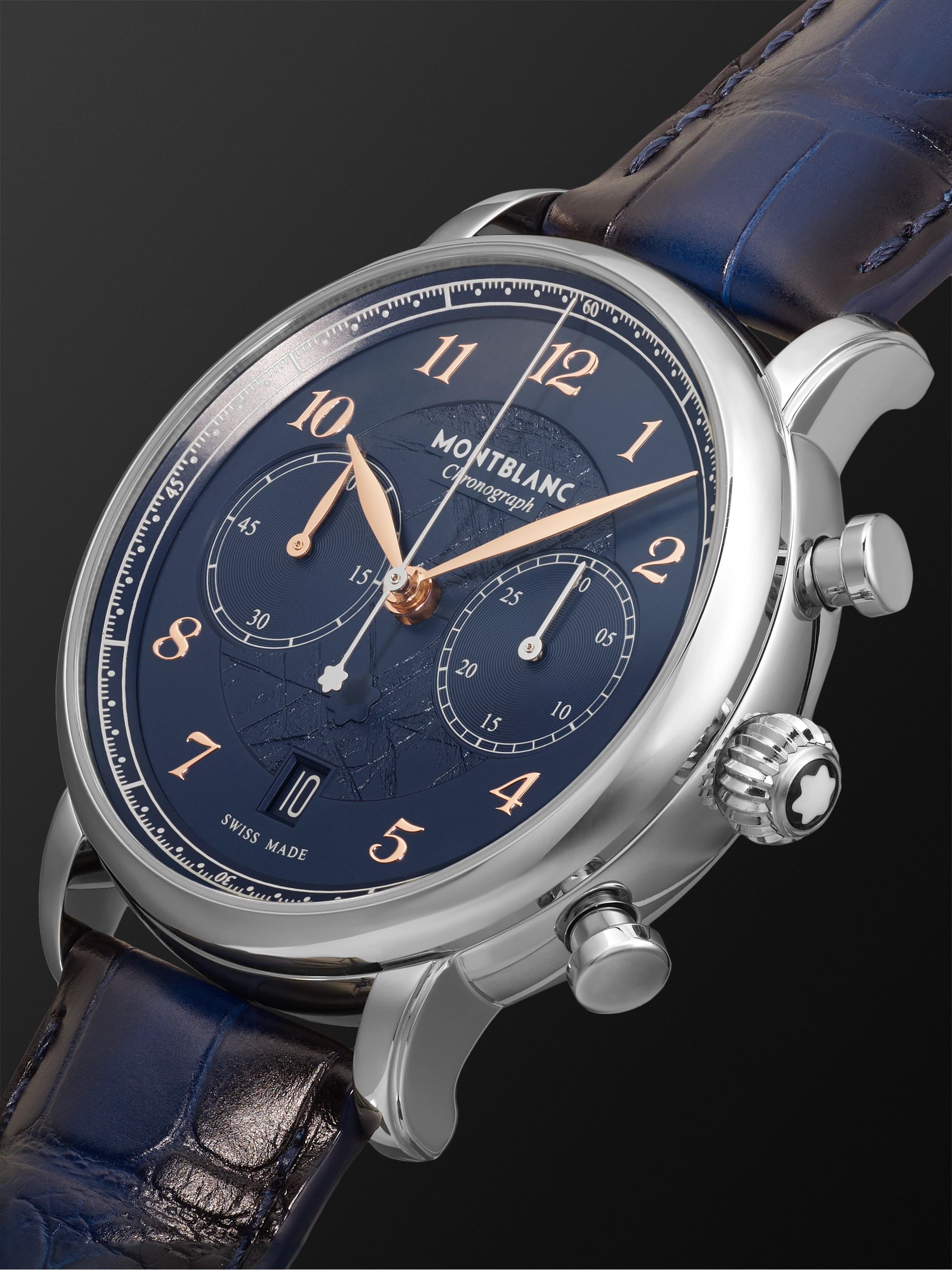MONTBLANC Star Legacy Limited Edition Automatic Chronograph 42mm Stainless Steel and Alligator Watch, Ref. No. 129626