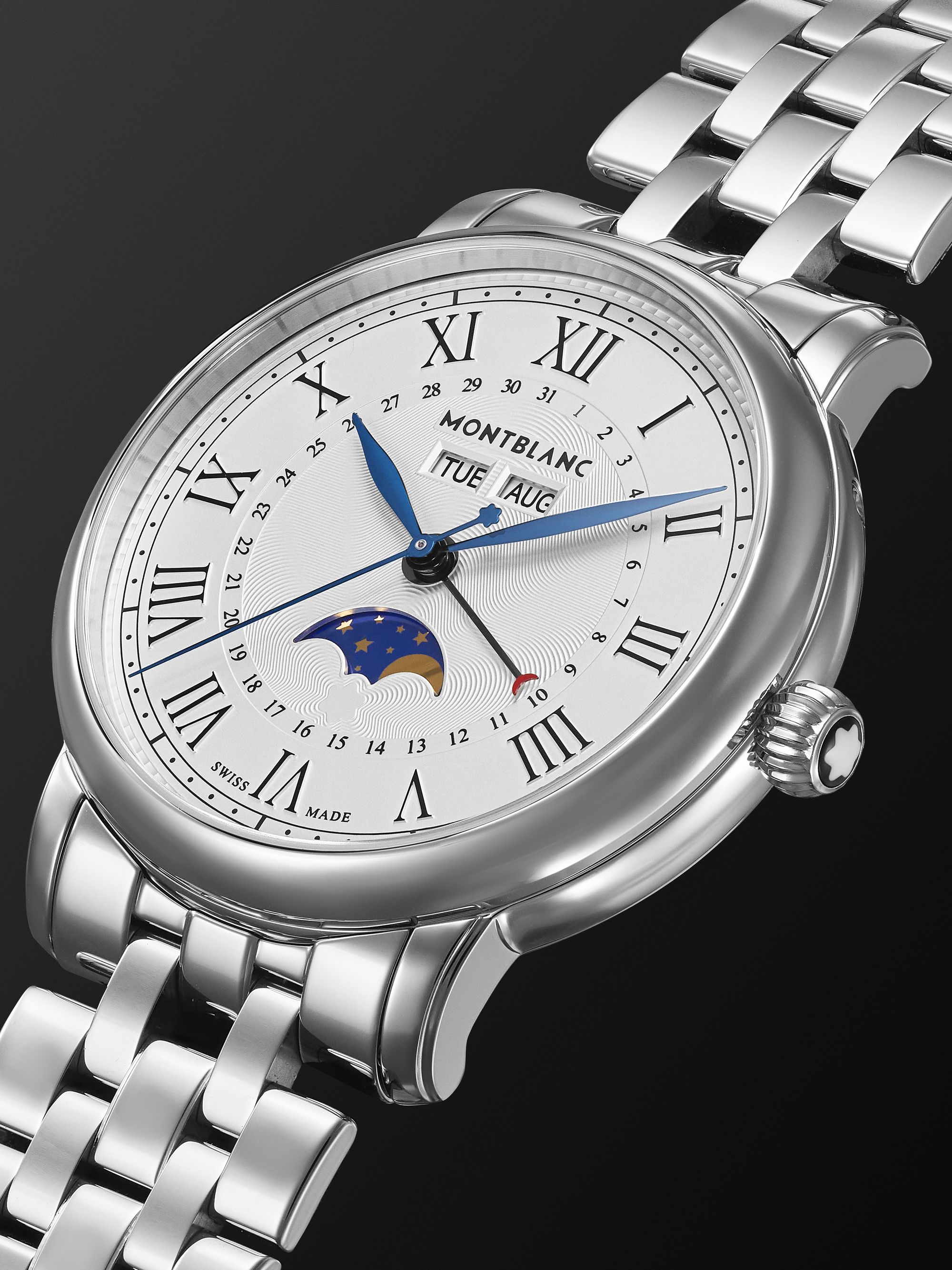 MONTBLANC Star Legacy Full Calendar Automatic Moon-Phase 42mm Stainless Steel Watch, Ref. No. 128677