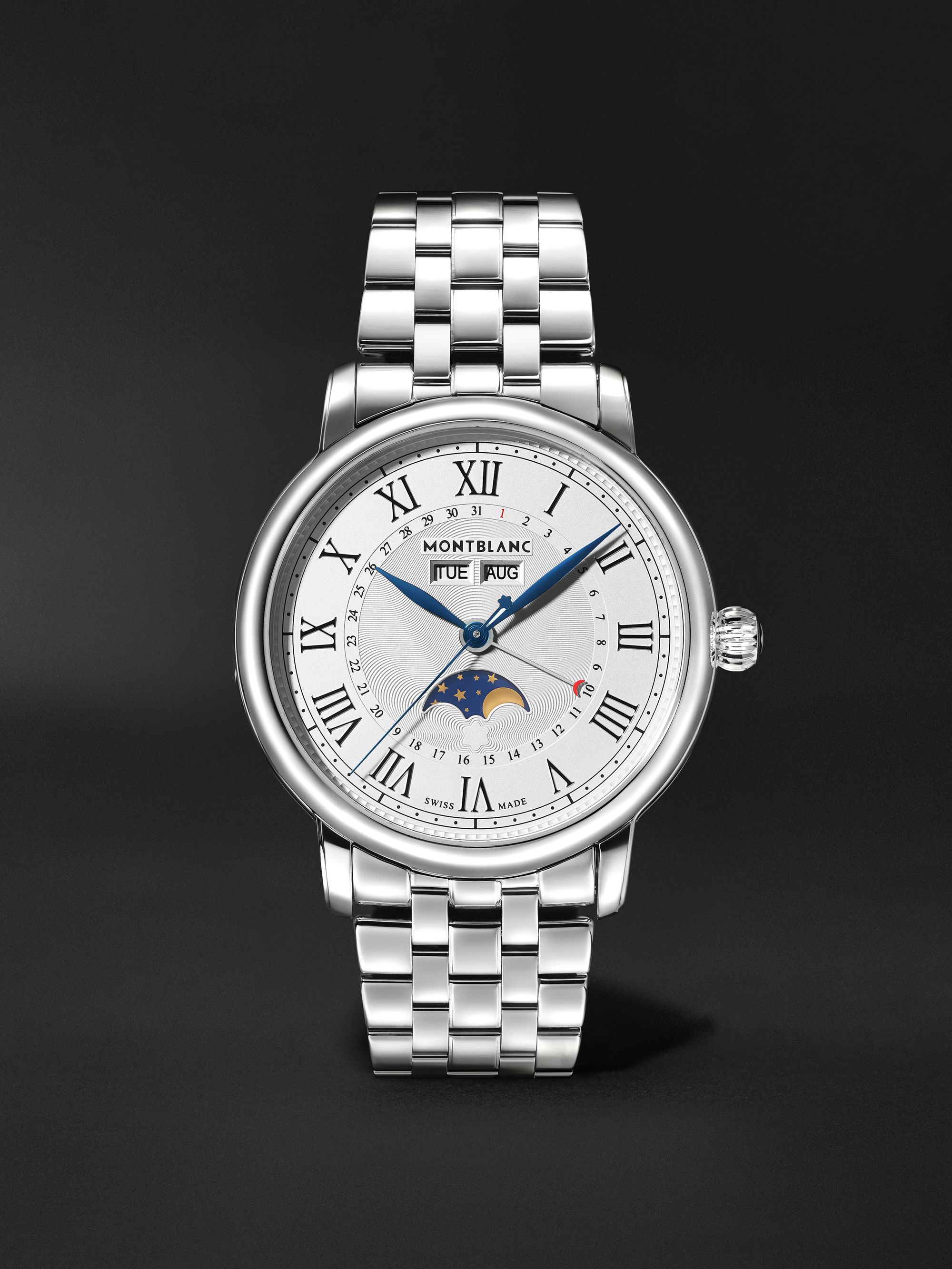 MONTBLANC Star Legacy Full Calendar Automatic Moon-Phase 42mm Stainless Steel Watch, Ref. No. 128677