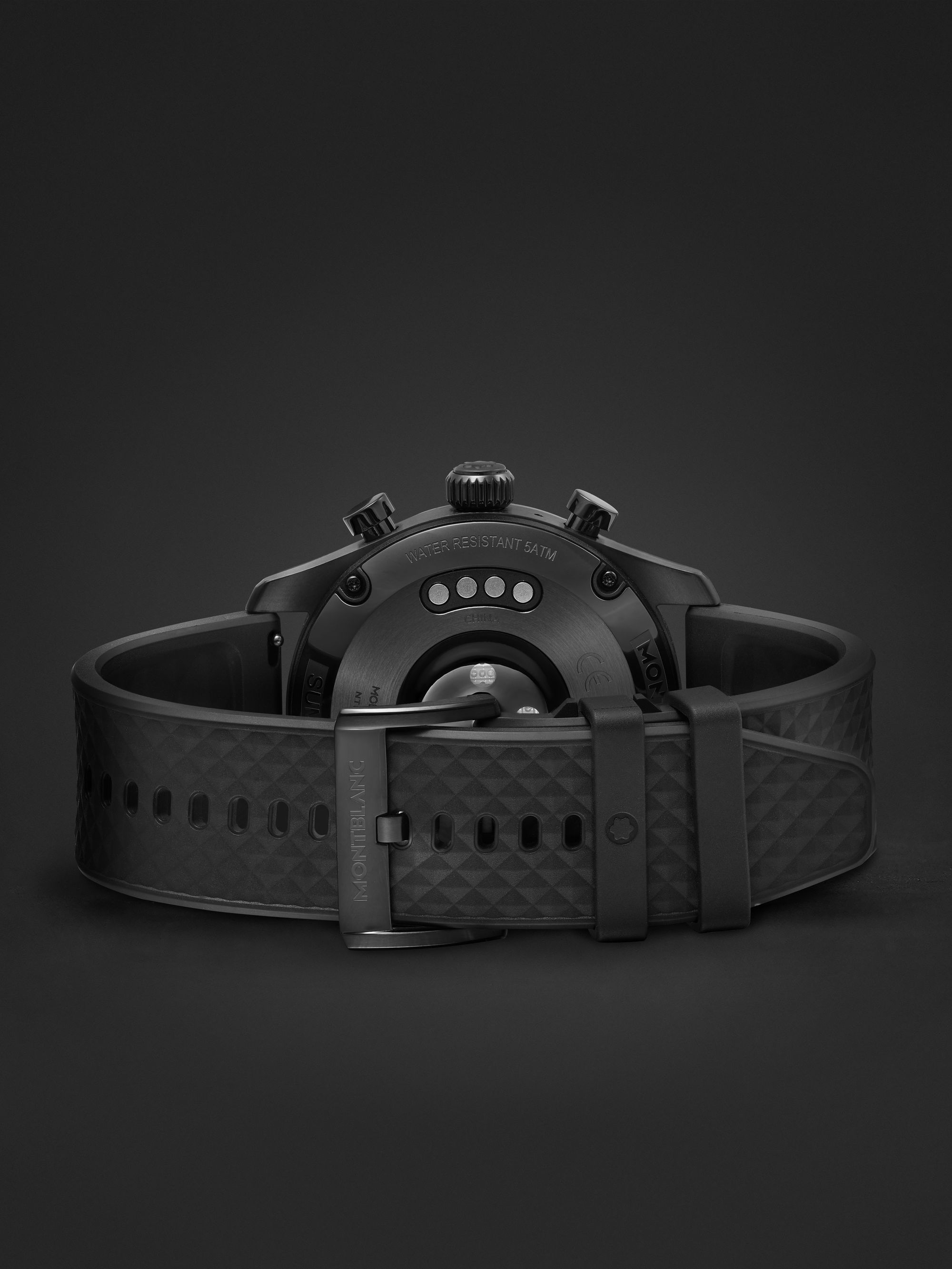 MONTBLANC Summit 3 42mm Blackened Titanium and Rubber Smart Watch, Ref. No. 129267