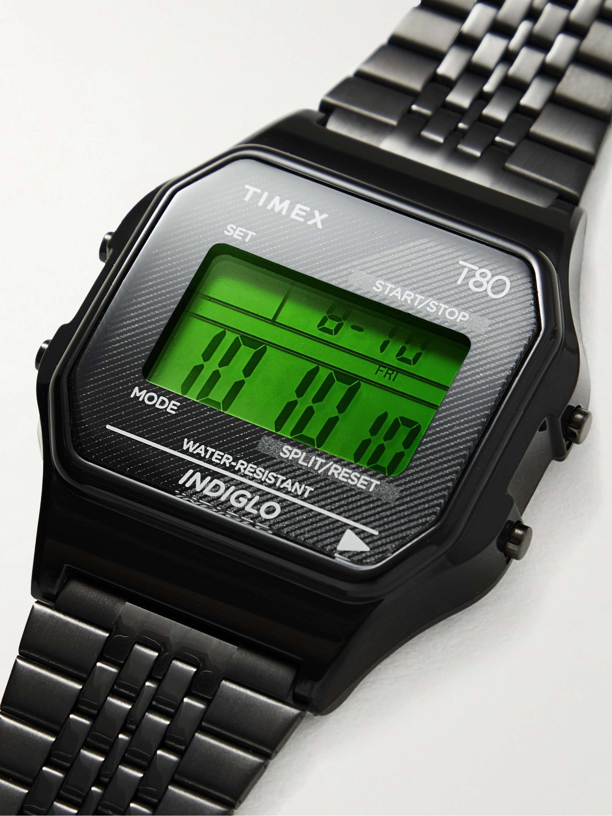 TIMEX T80 34mm Stainless Steel Digital Watch