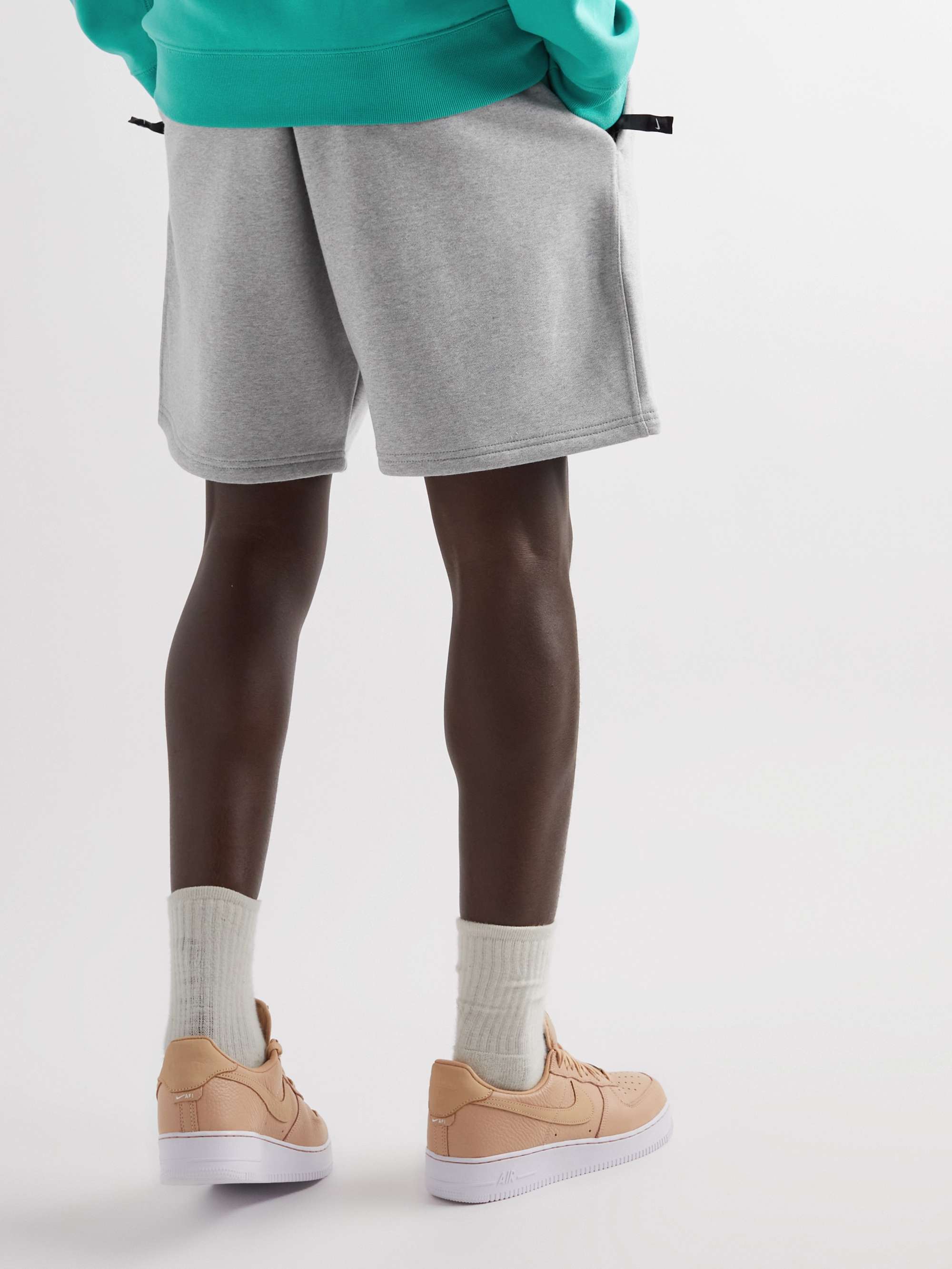 NIKE Solo Swoosh Logo-Embroidered Cotton-Blend Jersey Shorts