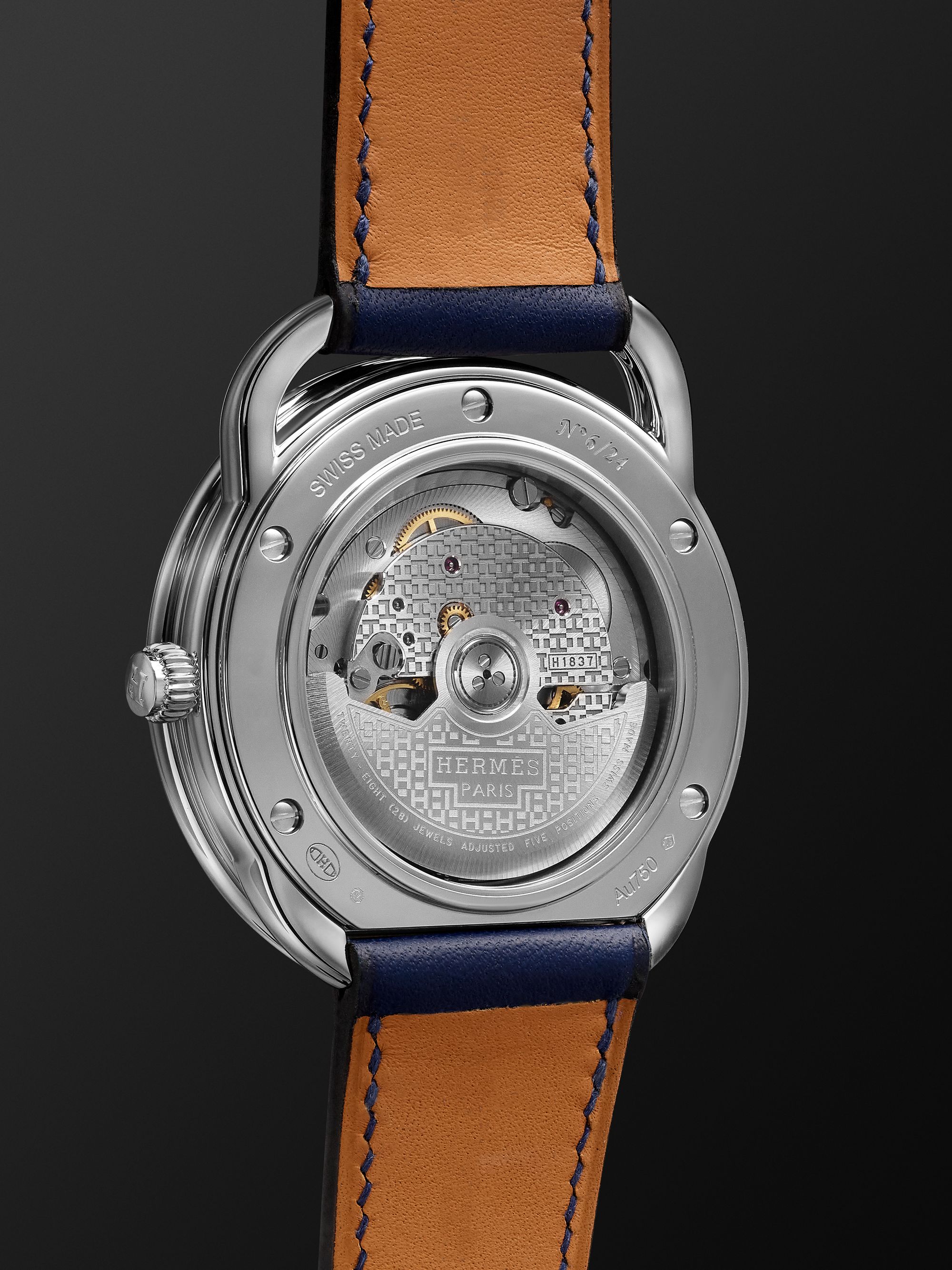 HERMÈS Arceau Wild Singapore Limited Edition Automatic 41mm White Gold and Leather Watch, Ref. No. 403020WW00