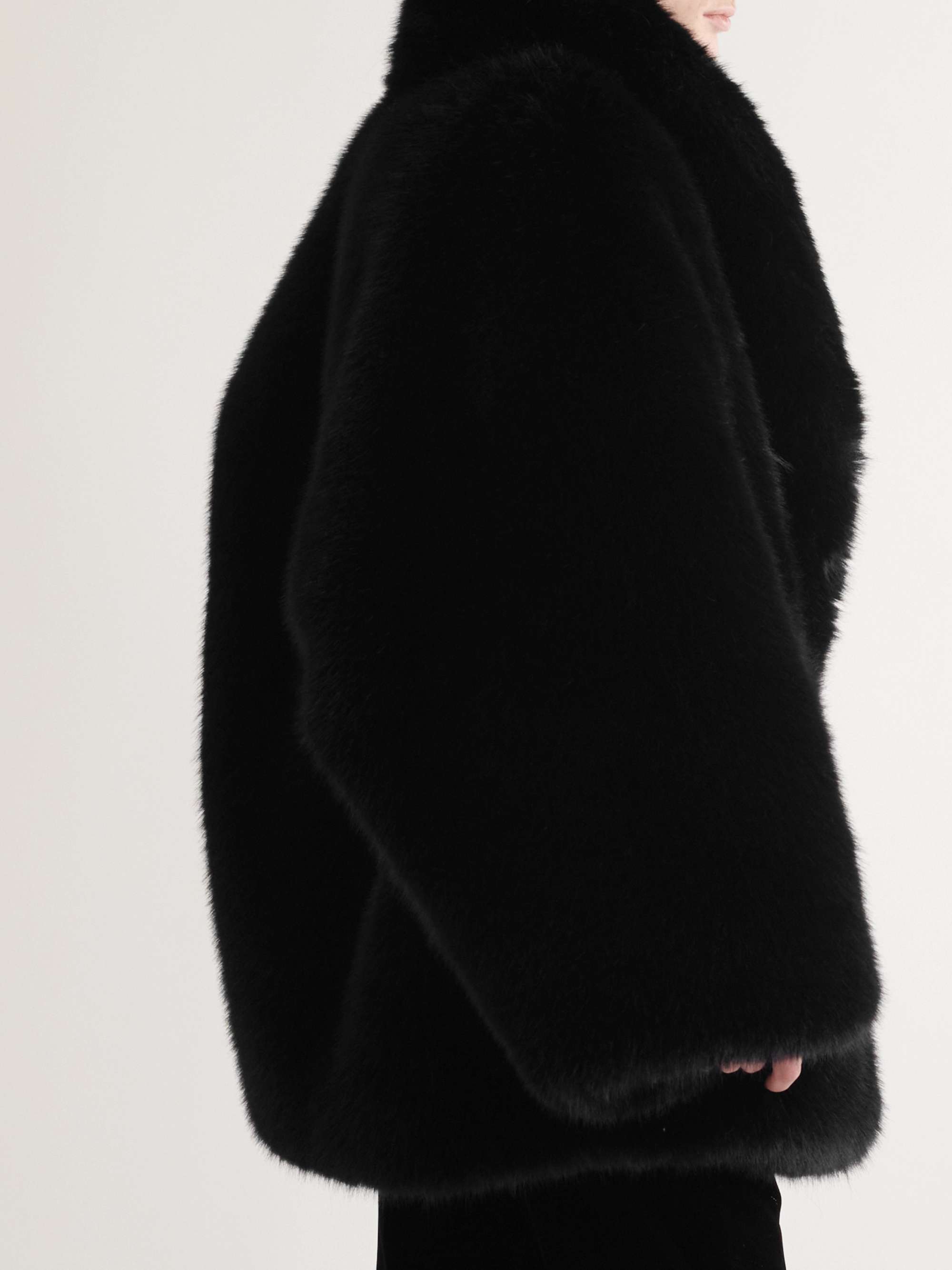 SAINT LAURENT Faux Fur Coat