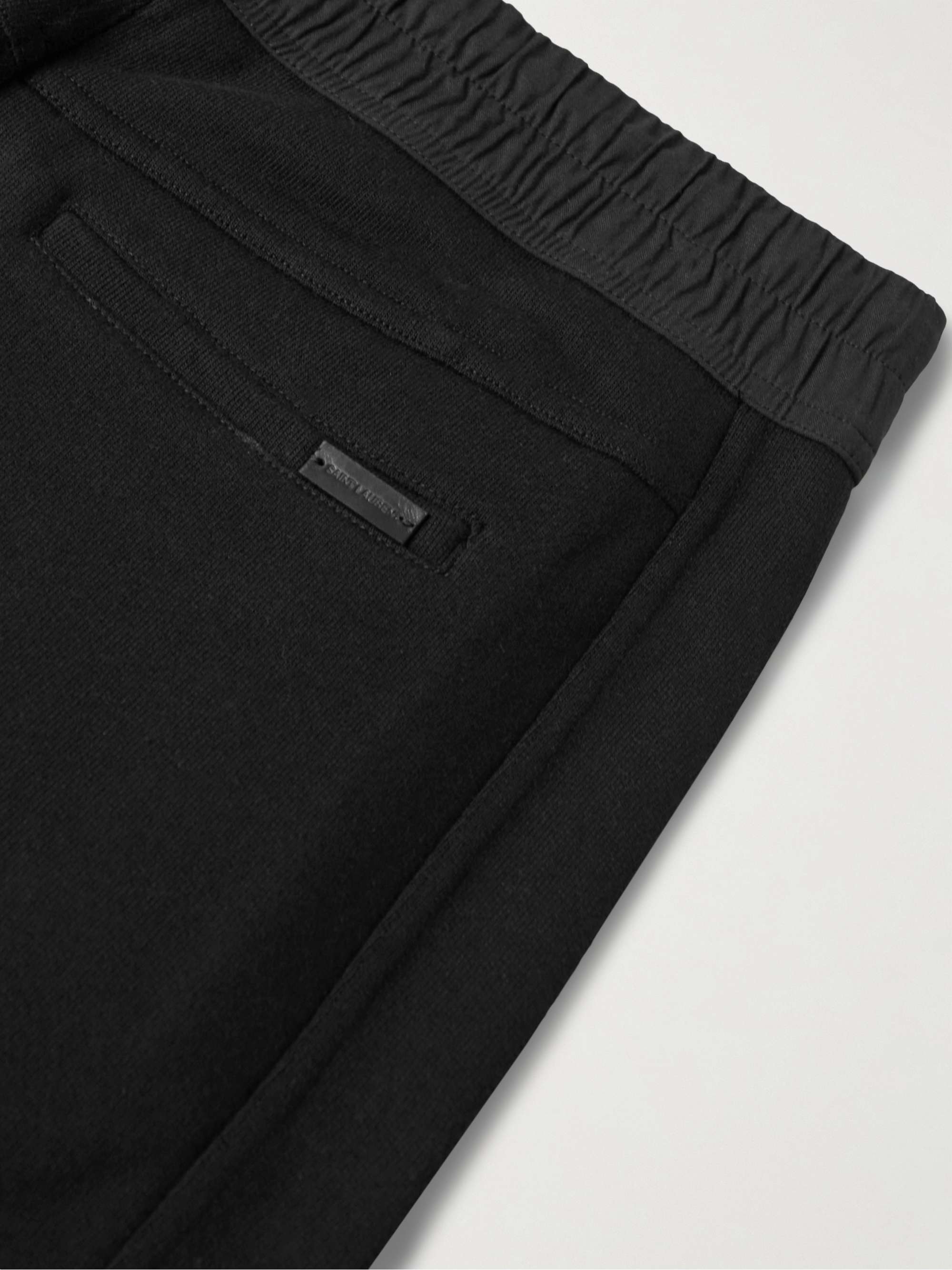 SAINT LAURENT Straight-Leg Cotton-Jersey Drawstring Bermuda Shorts